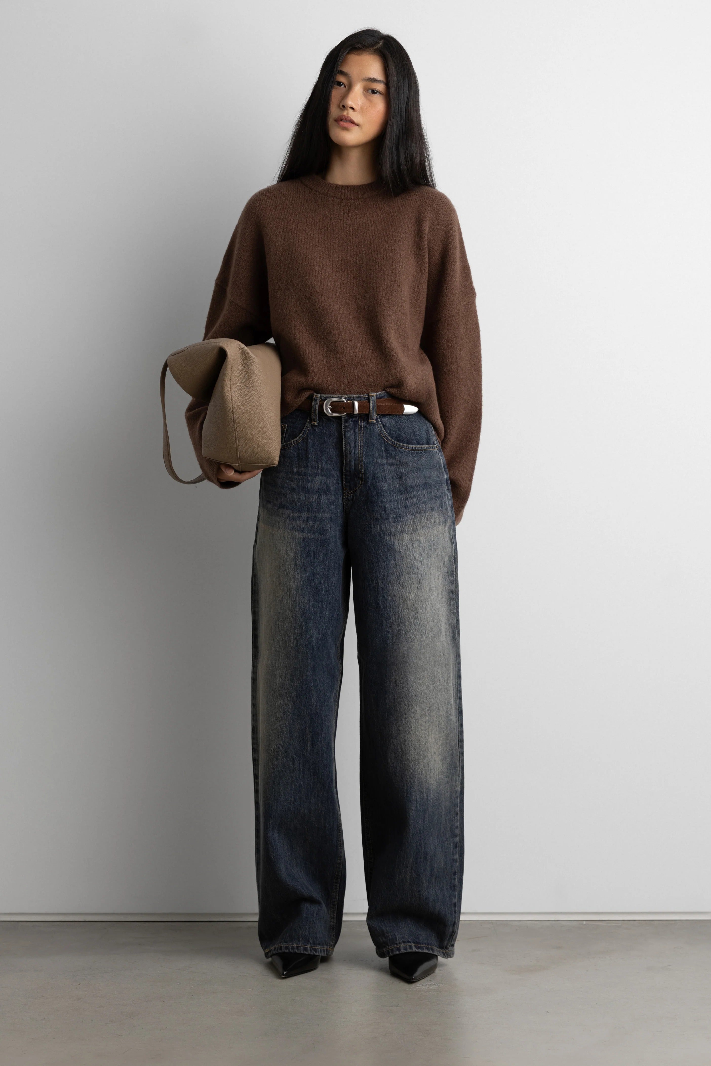 A rack of jeans