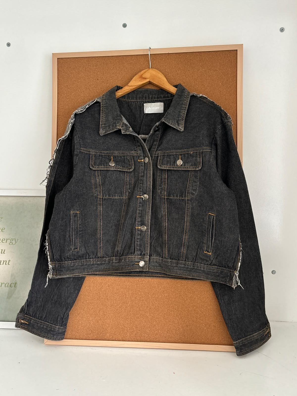 Denim cropped jacket