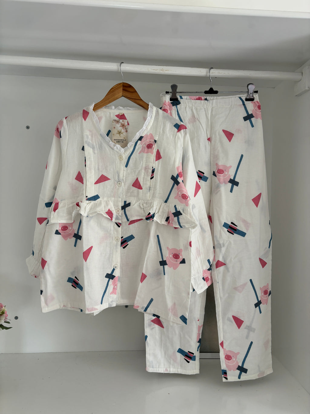 Whimsical farm pop pj(cotton)