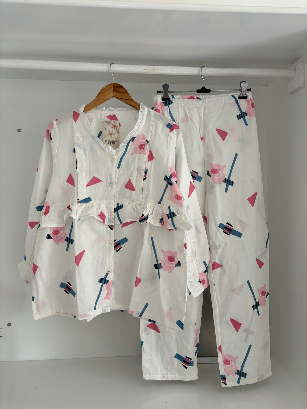 Whimsical farm pop pj(cotton)