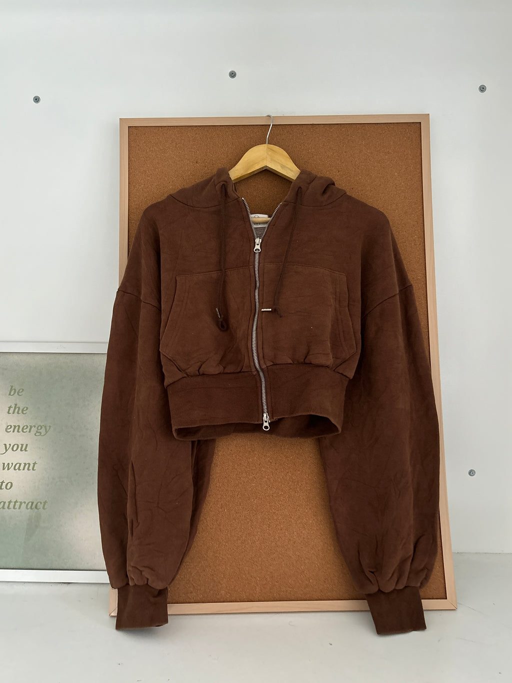 Brown zipper hoodie