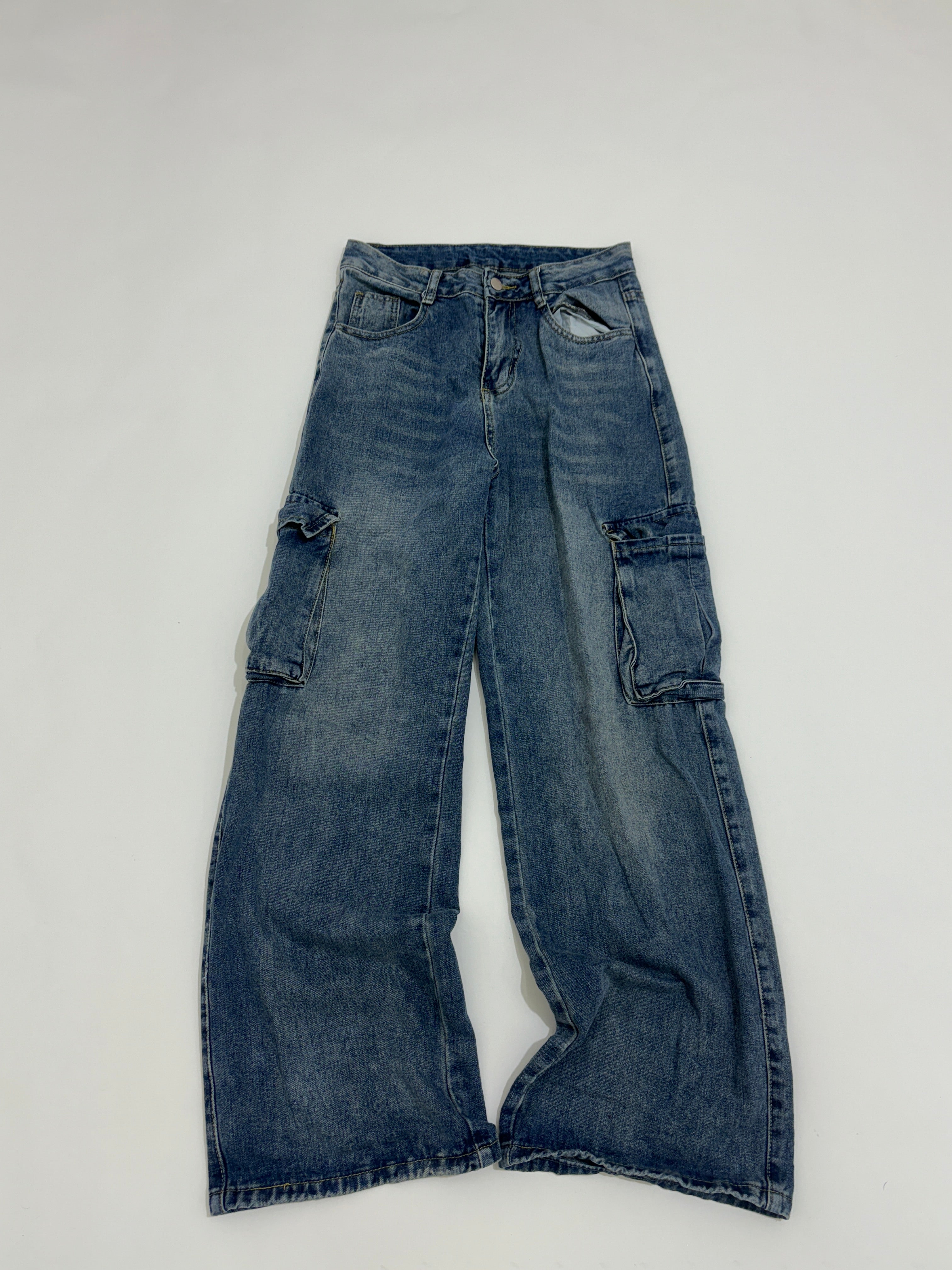 Highwaisted cargofit jeans