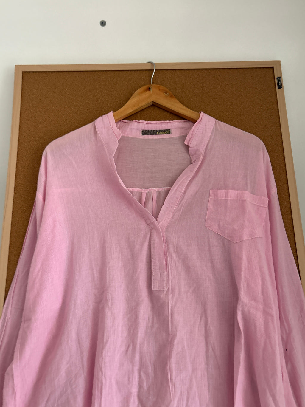 Mandarin collared shirt