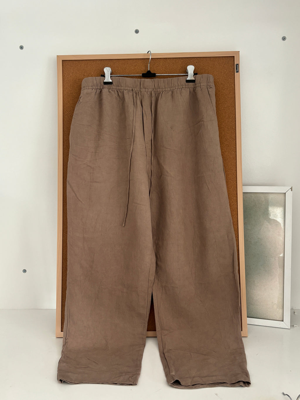 Rust linen trousers