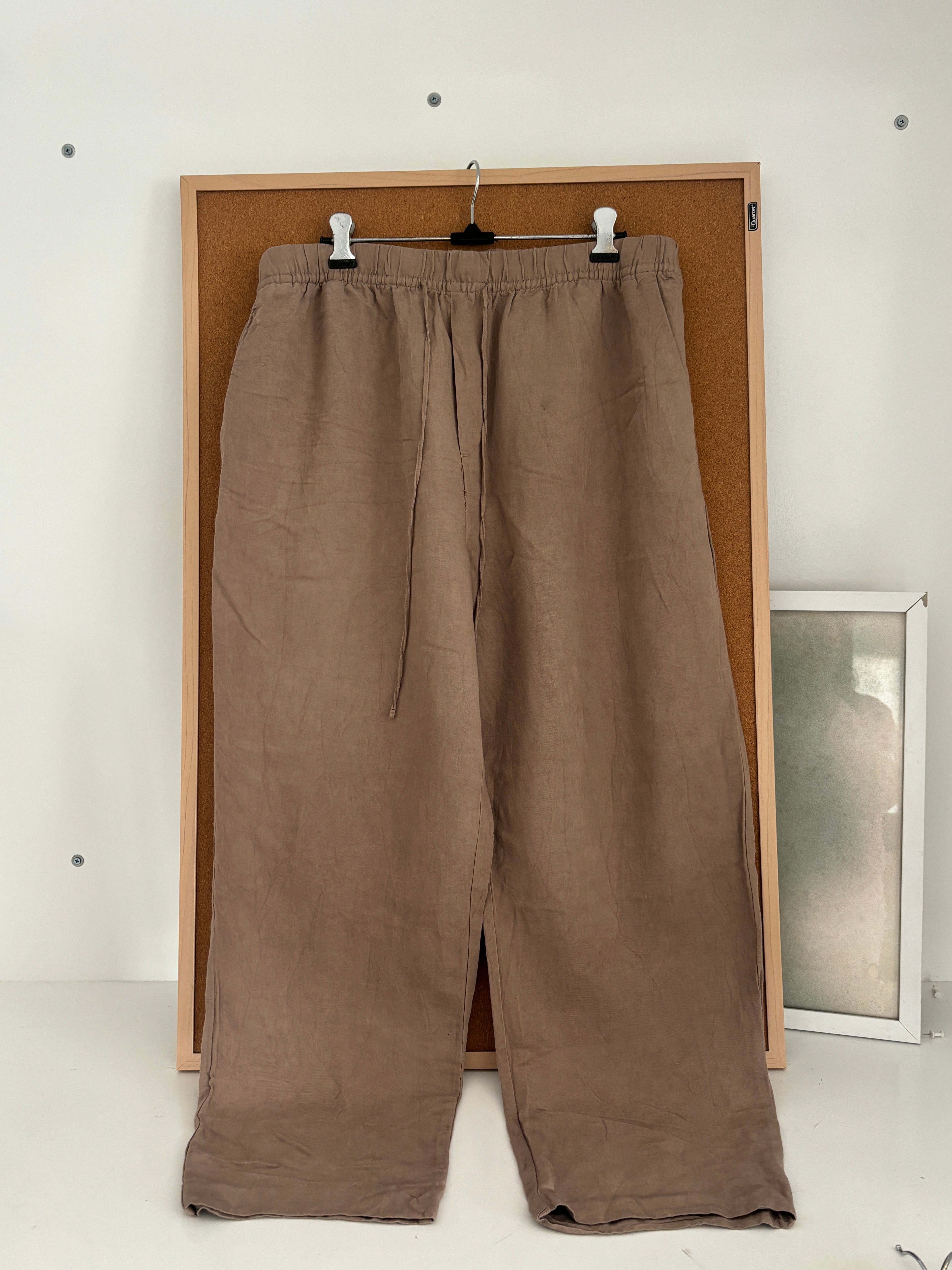 Rust linen trousers
