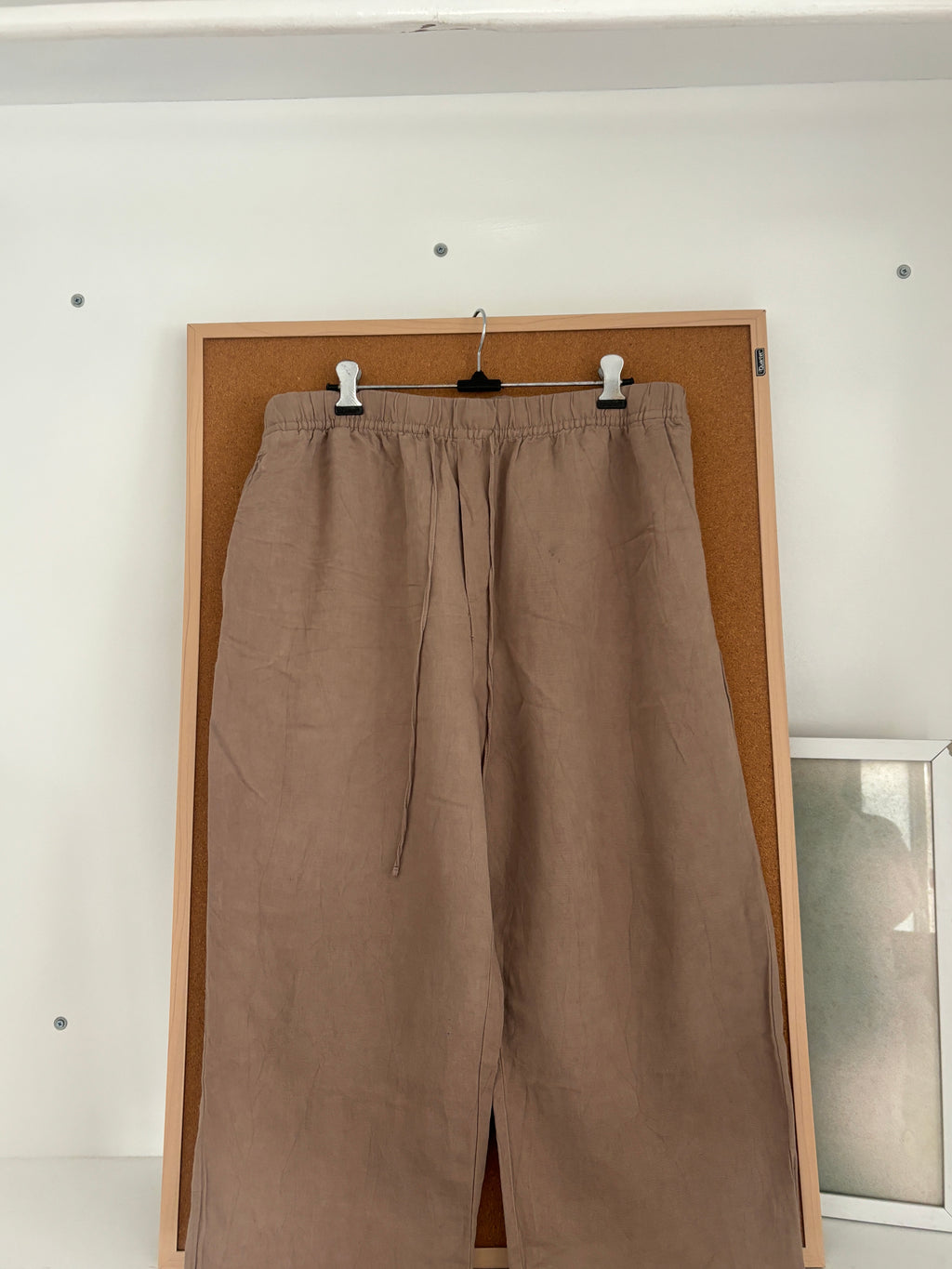 Rust linen trousers
