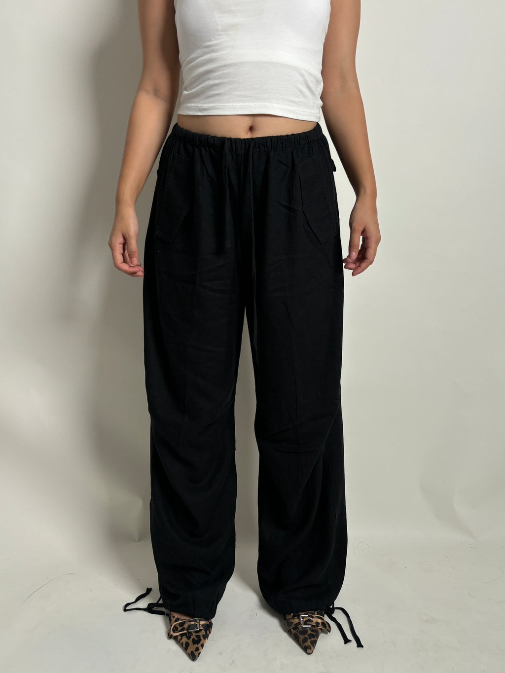 Black linen trouser