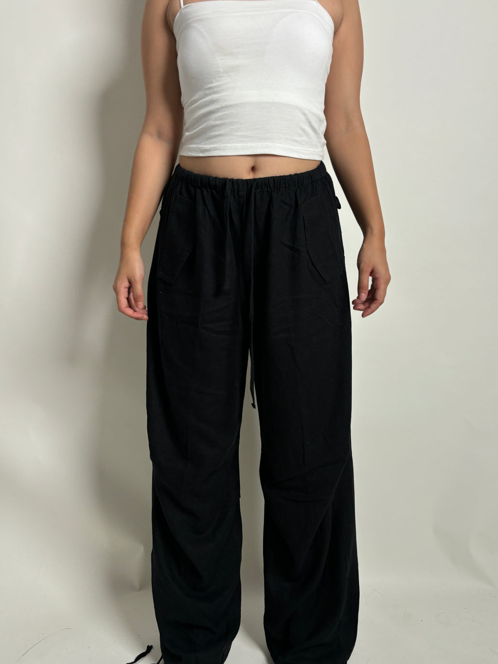 Black linen trouser