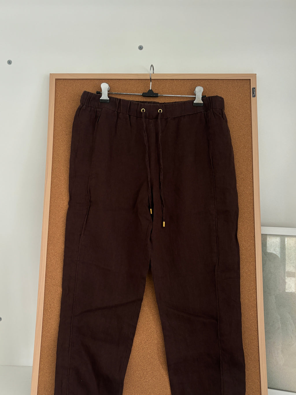Brown linen pants