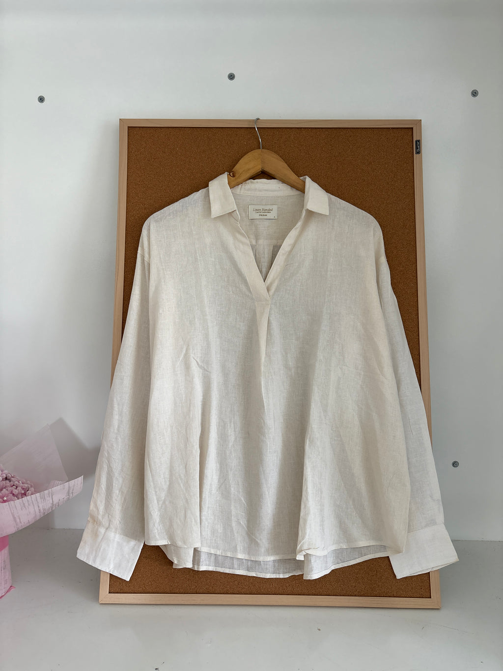 Cream linen shirt