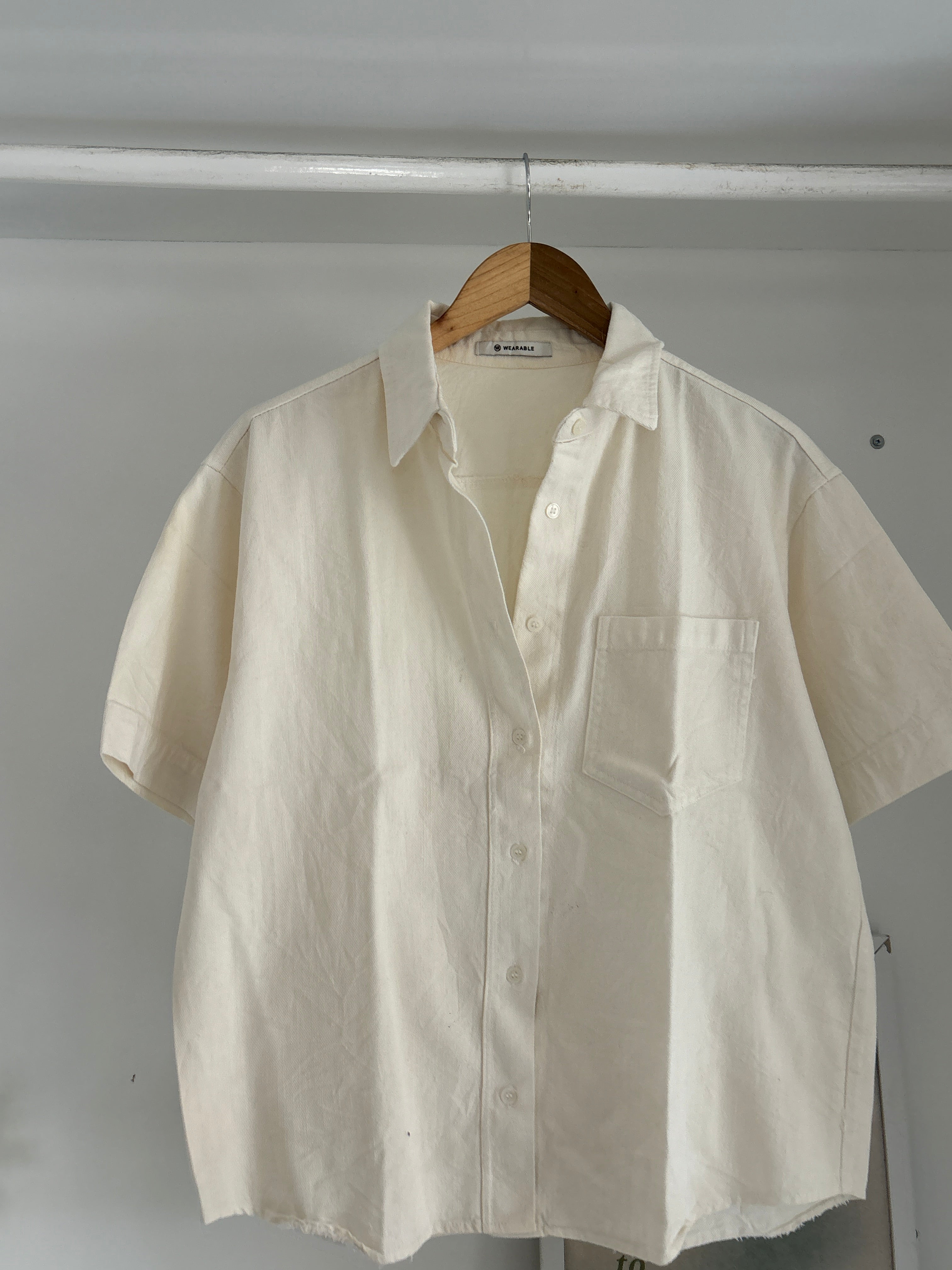 White denim shirt