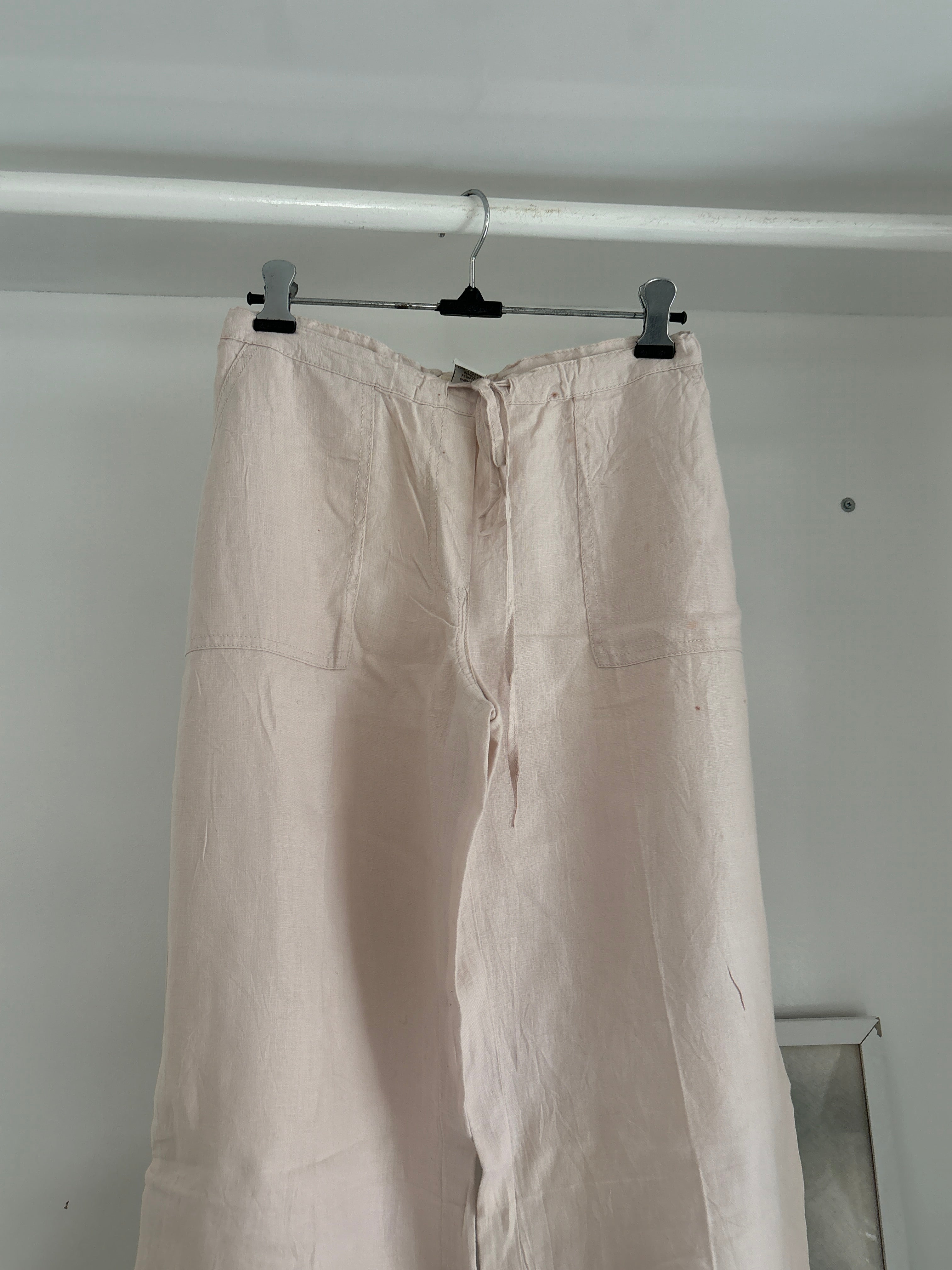 Beige linen trouser