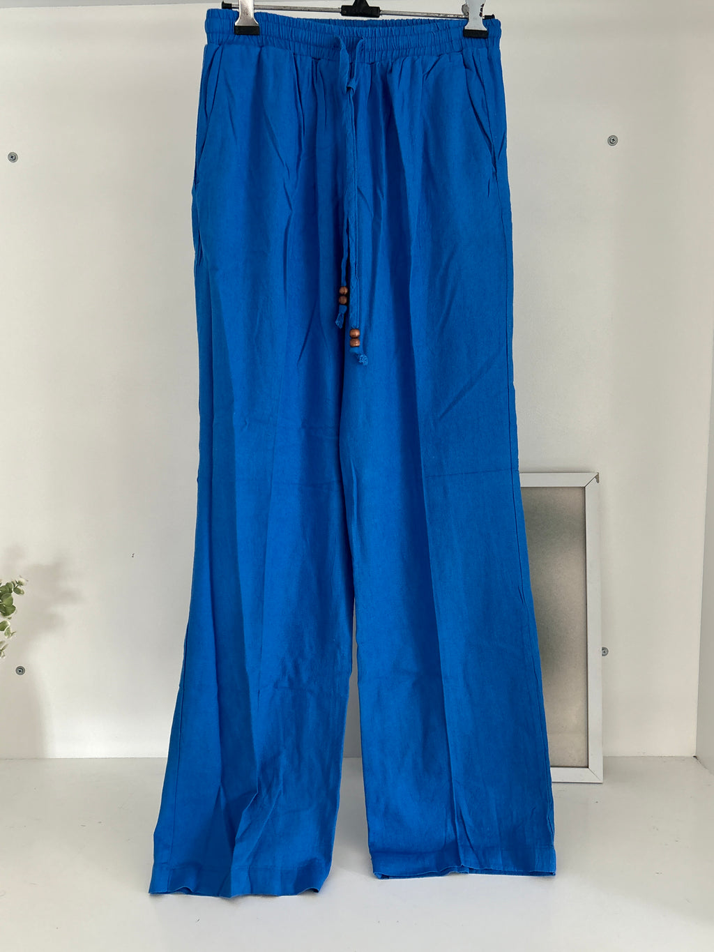 Blue linen trouser