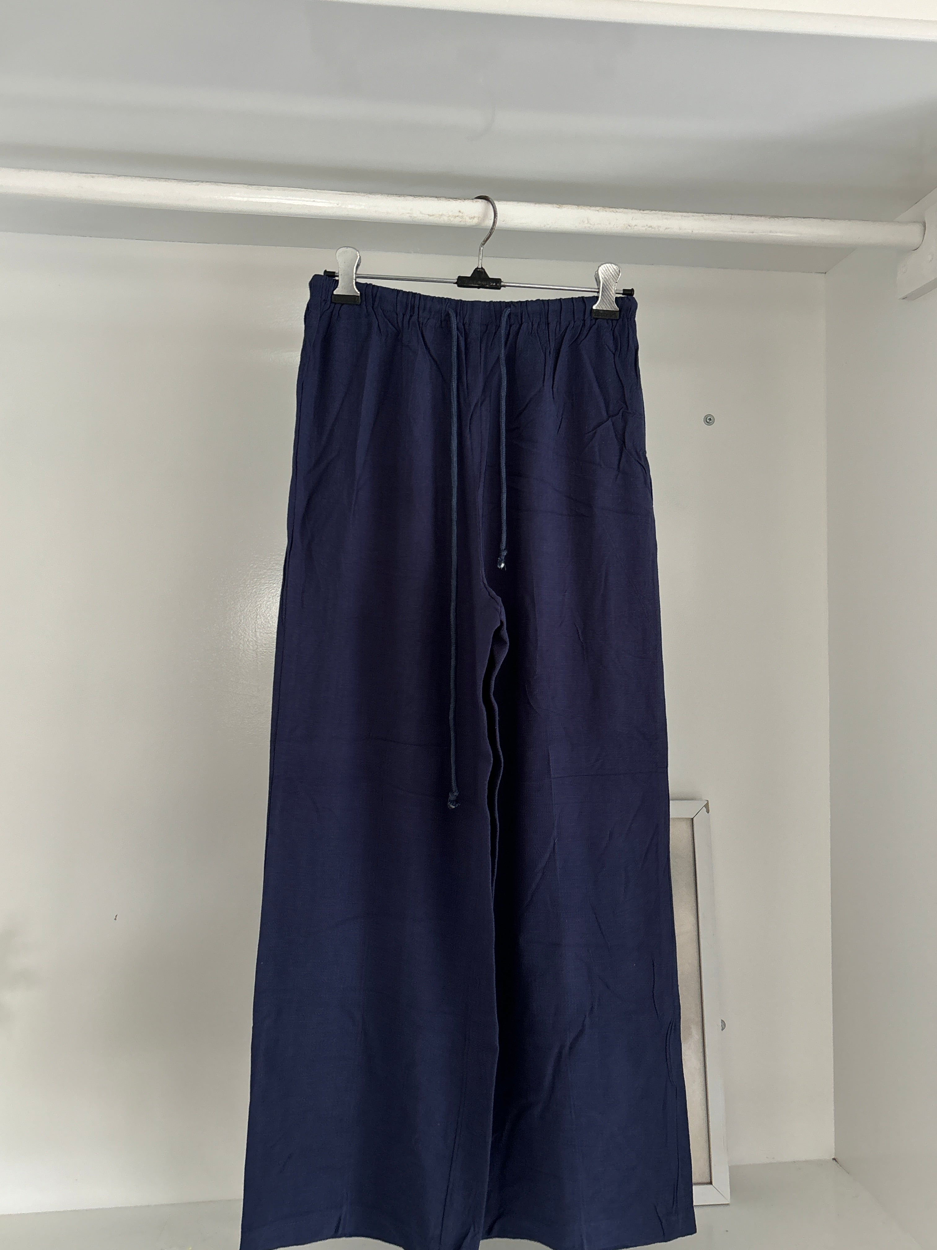 Blue linen trouser