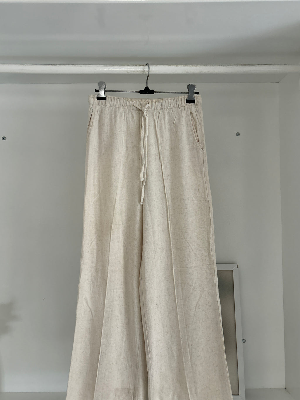 Beige linen trouser