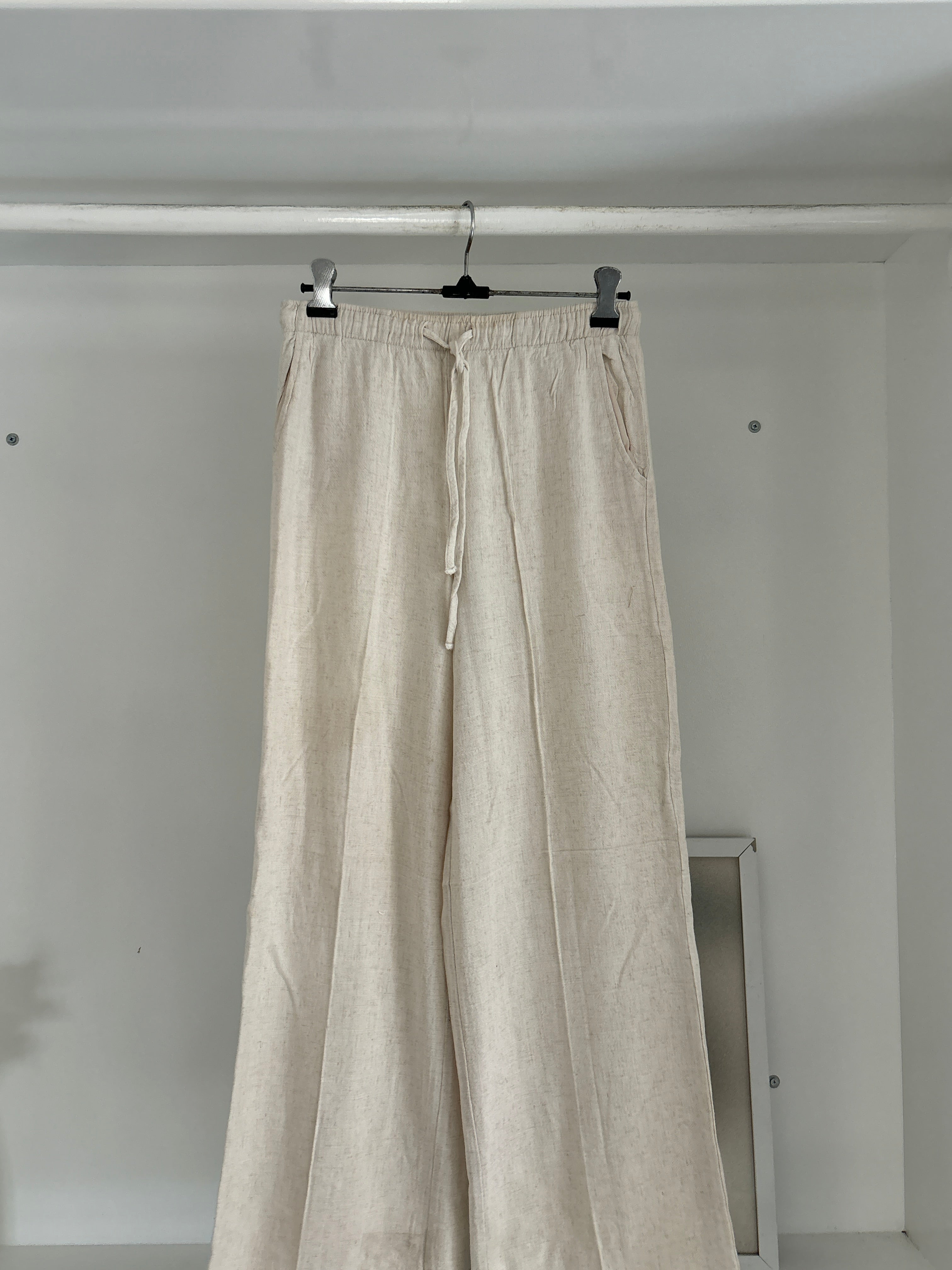Beige linen trouser