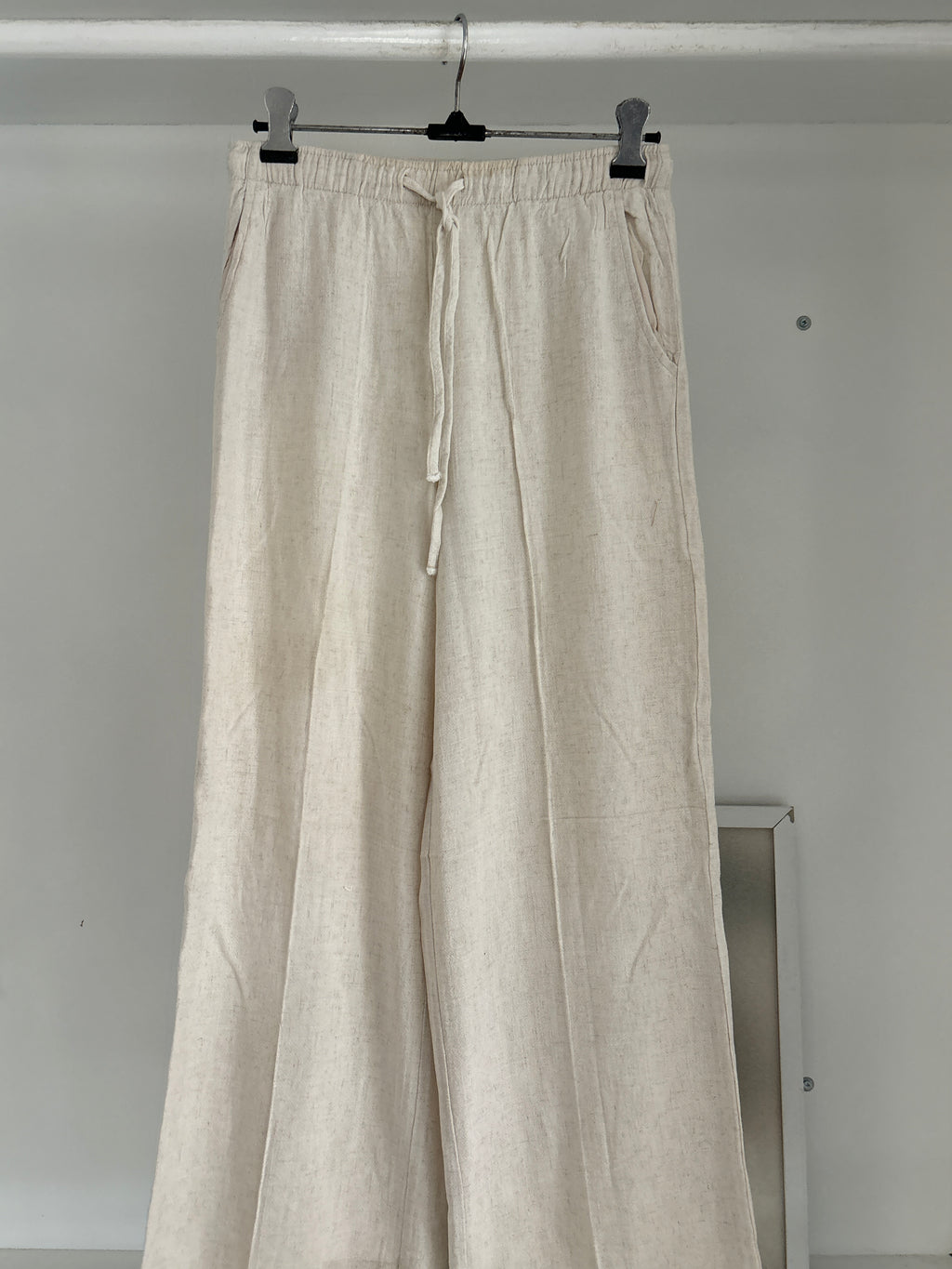 Beige linen trouser