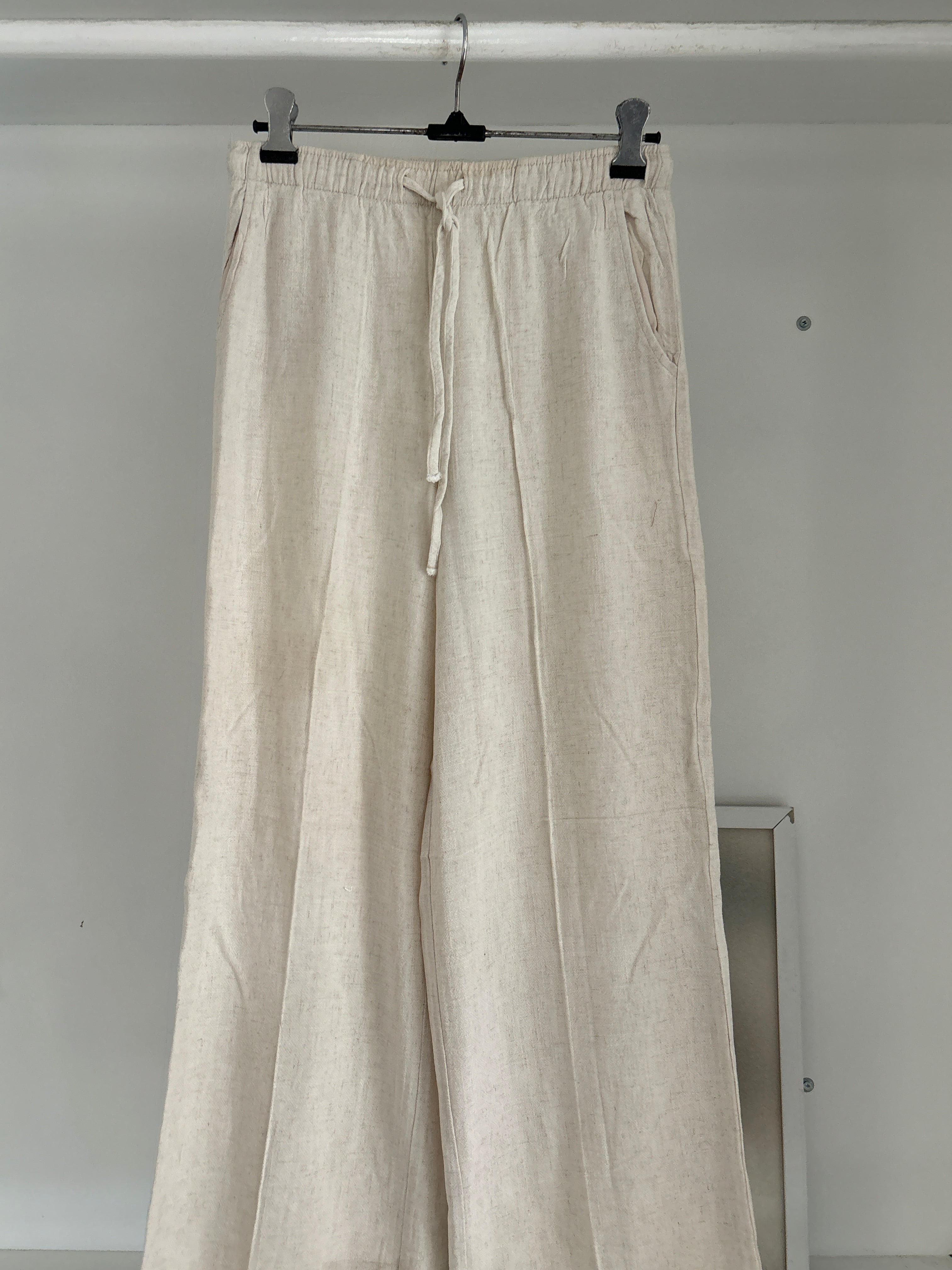 Beige linen trouser