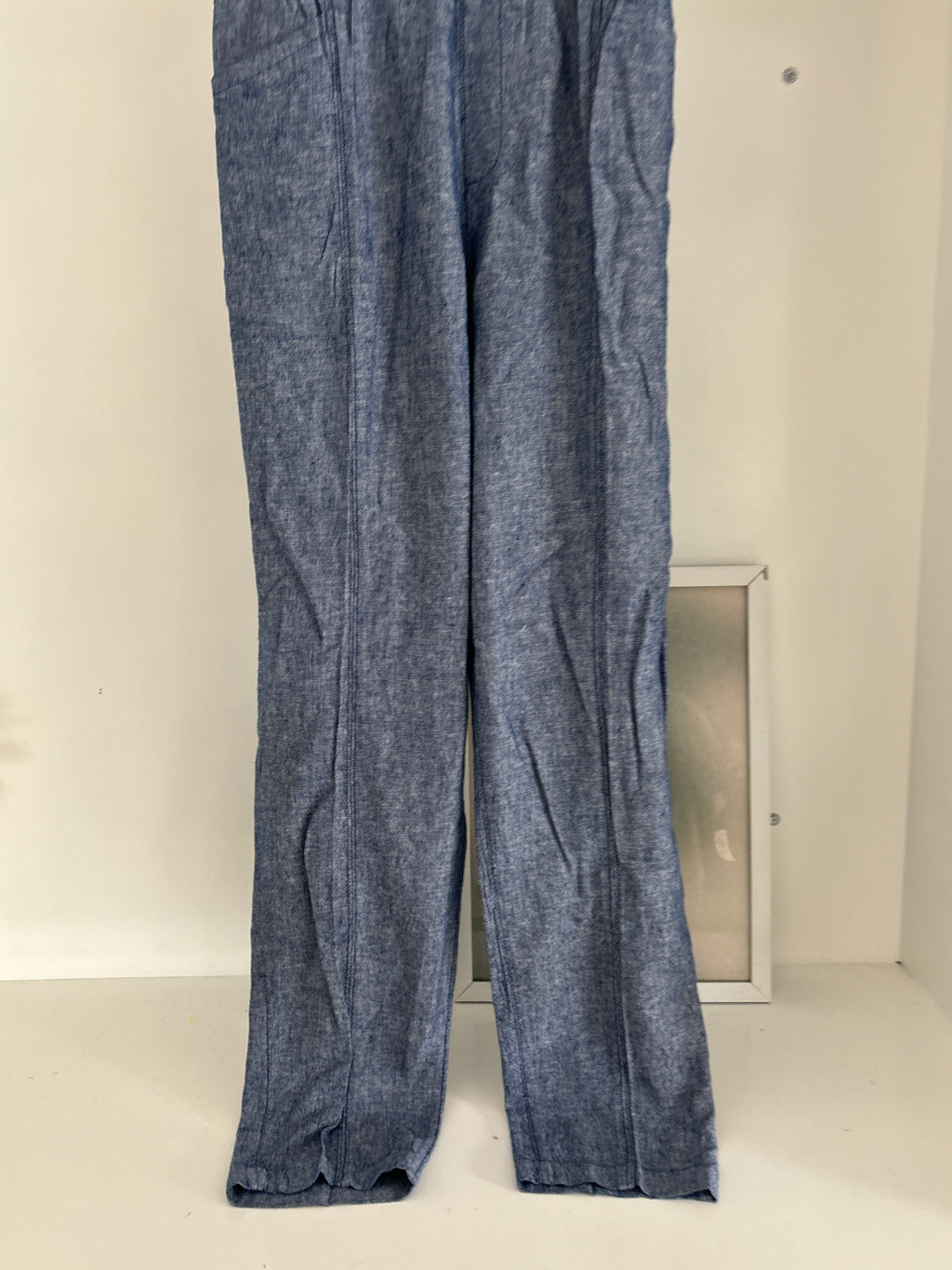 Blue linen trouser