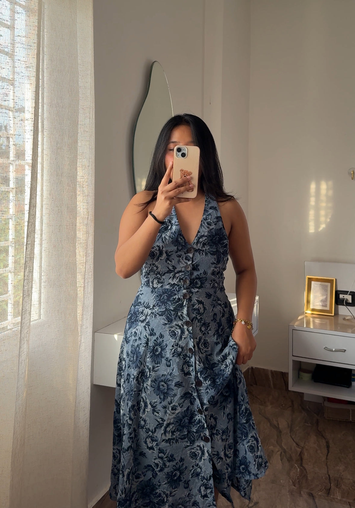 Floral halter neck dress