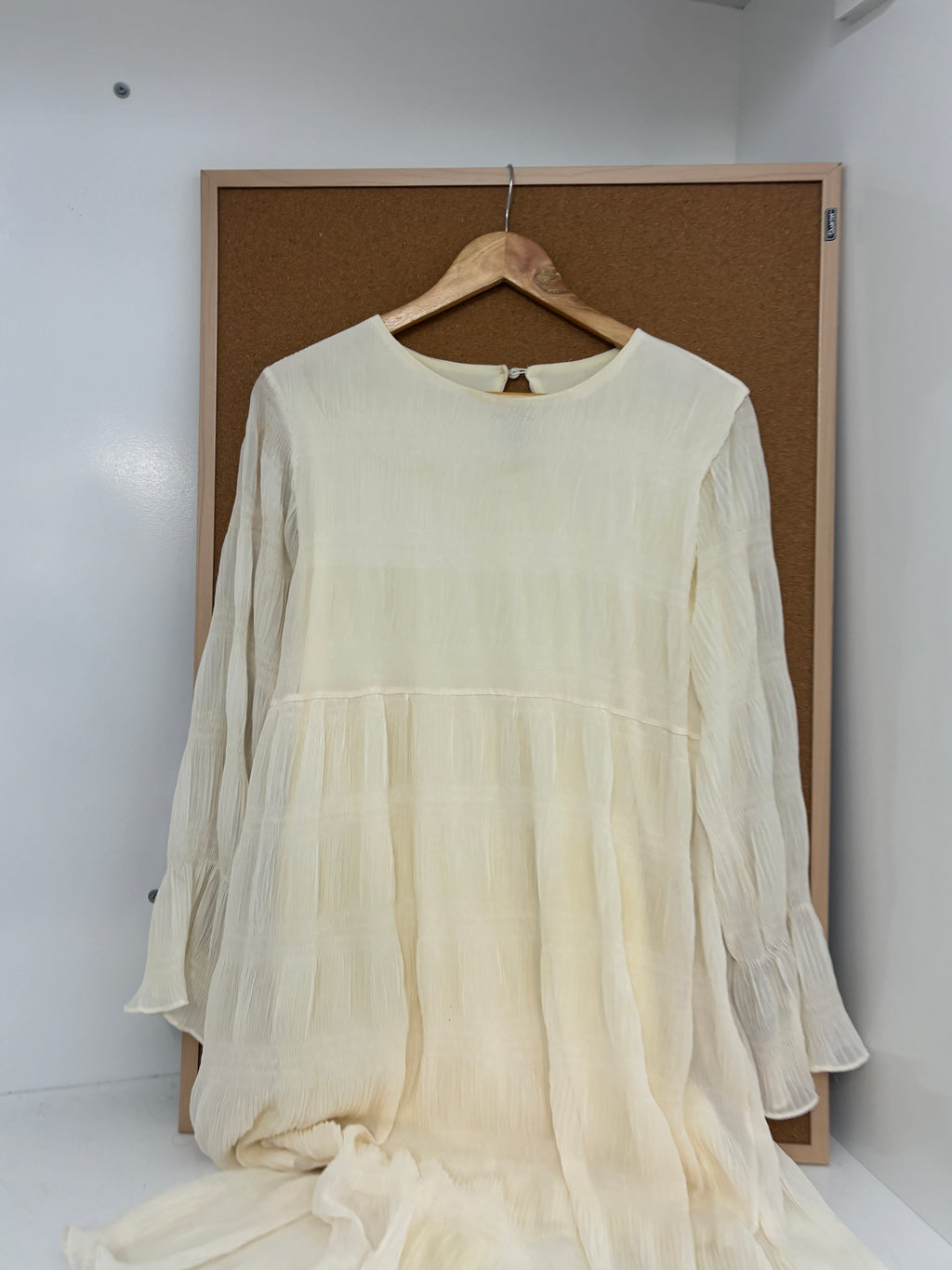 Butter yellow chiffon dress