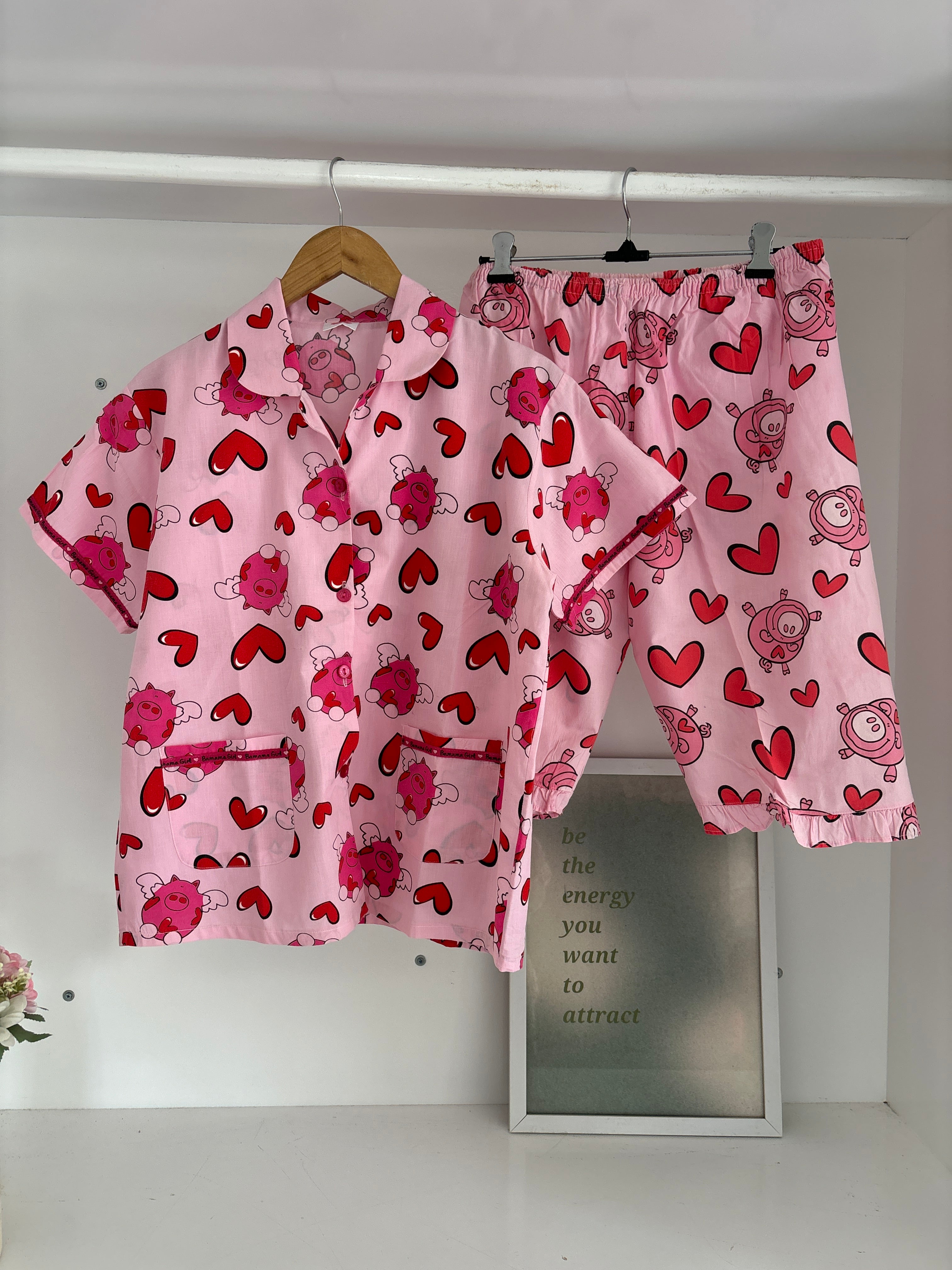 Valentine inspired pj(cotton)