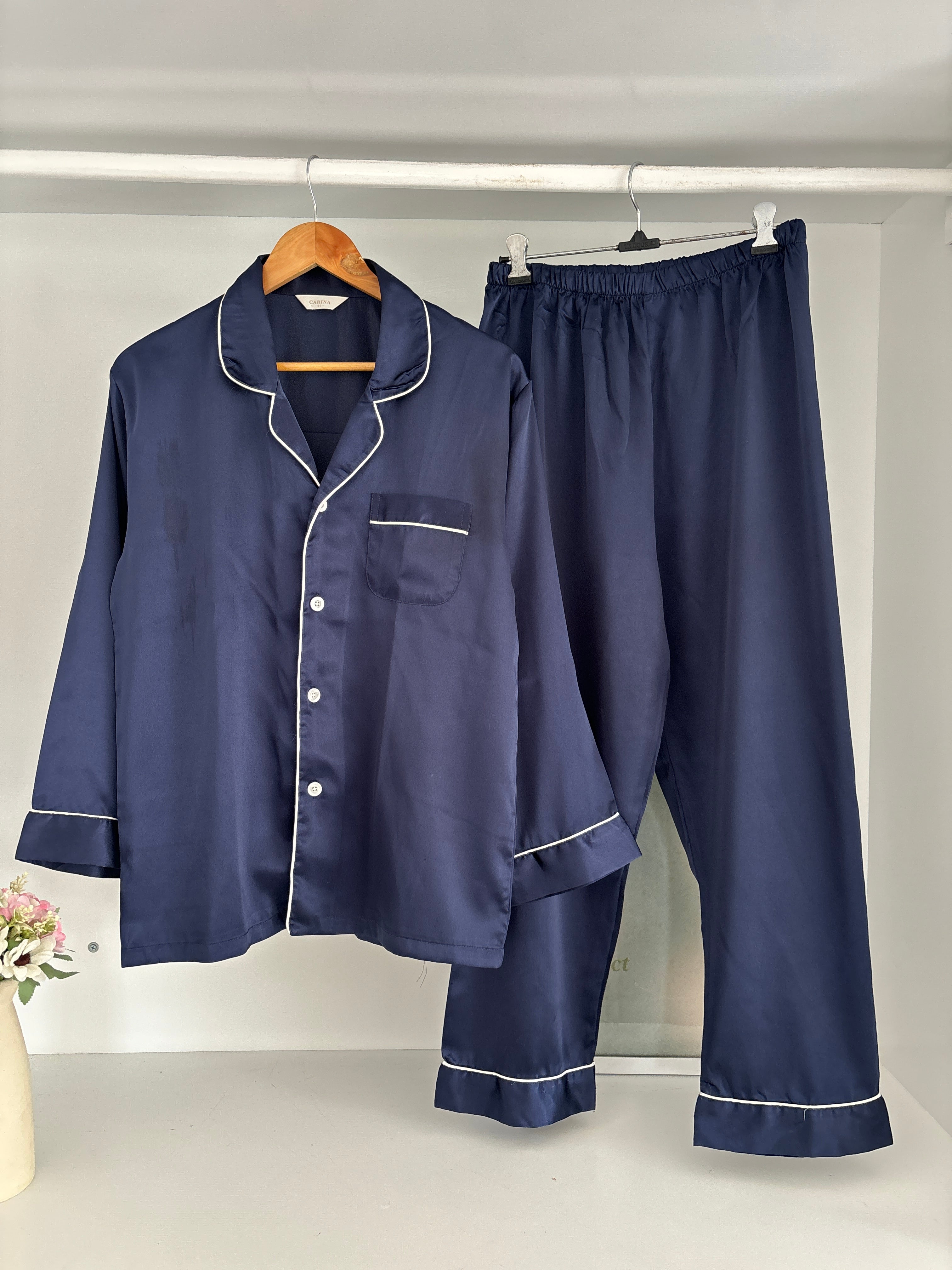 Solid blue pj(satin)