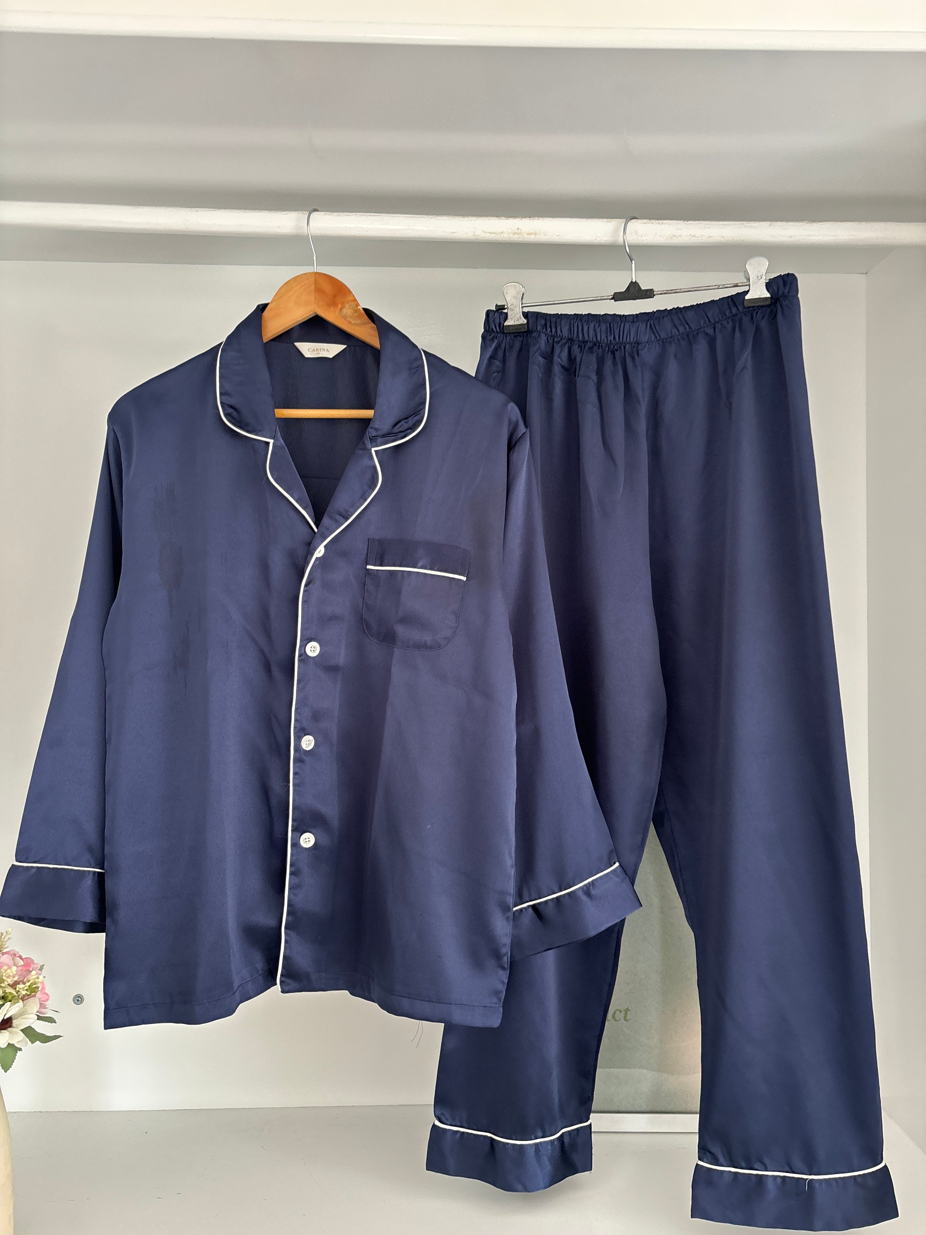 Solid blue pj(satin)