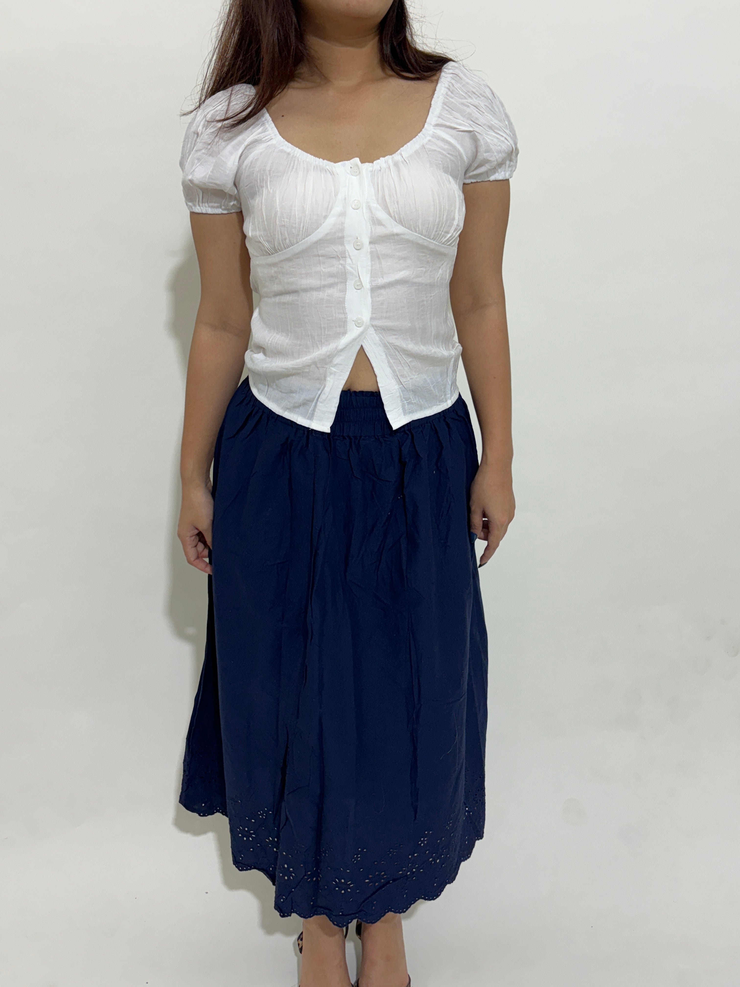 Blue cotton Skirt