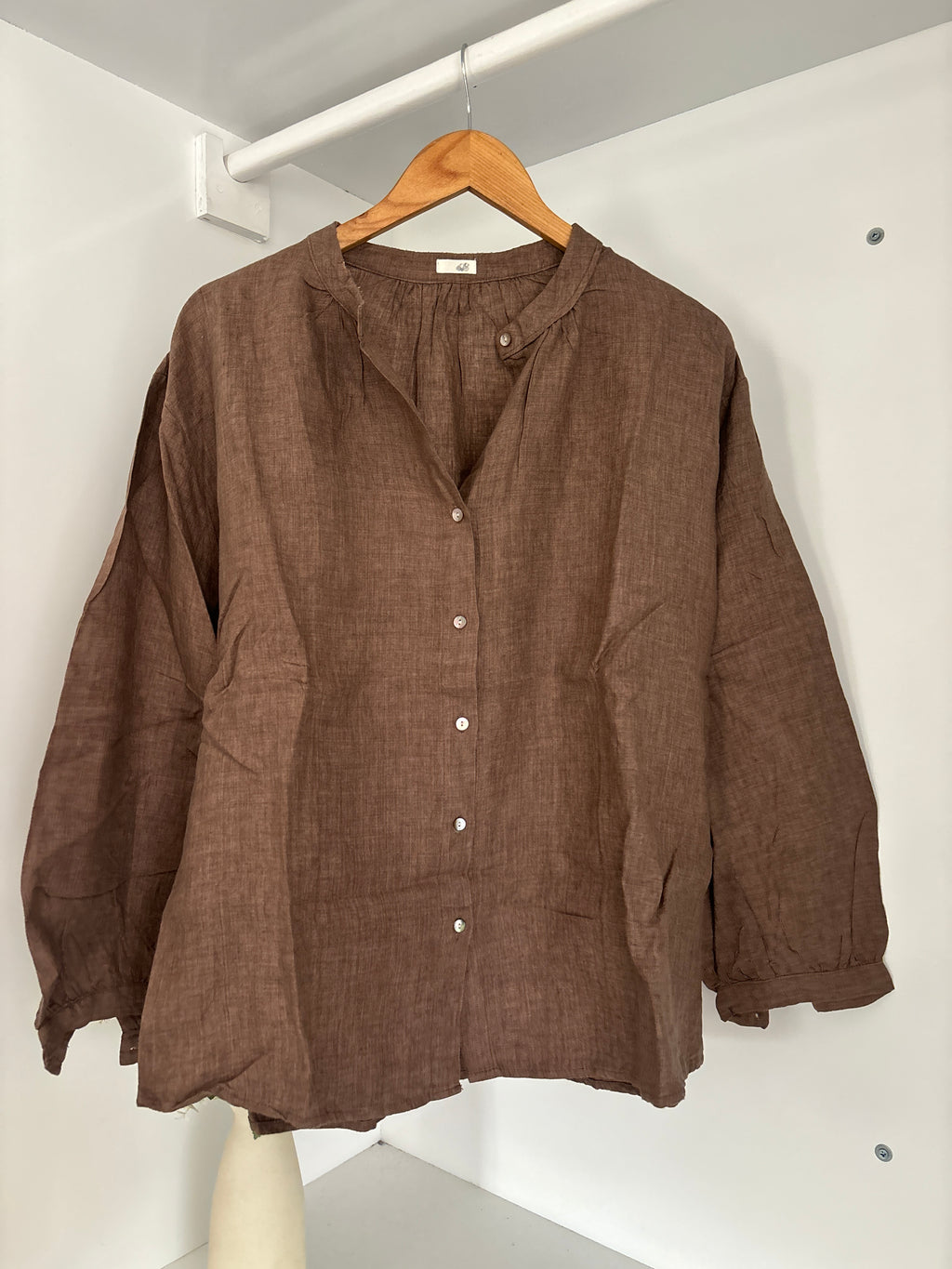 Brown linen shirt