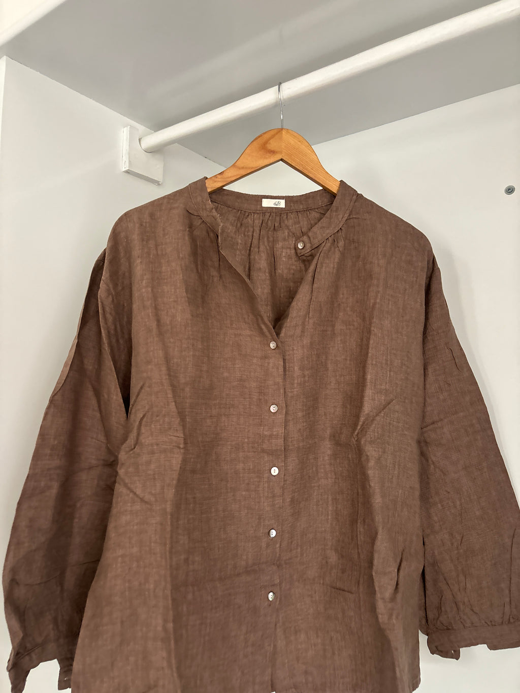 Brown linen shirt