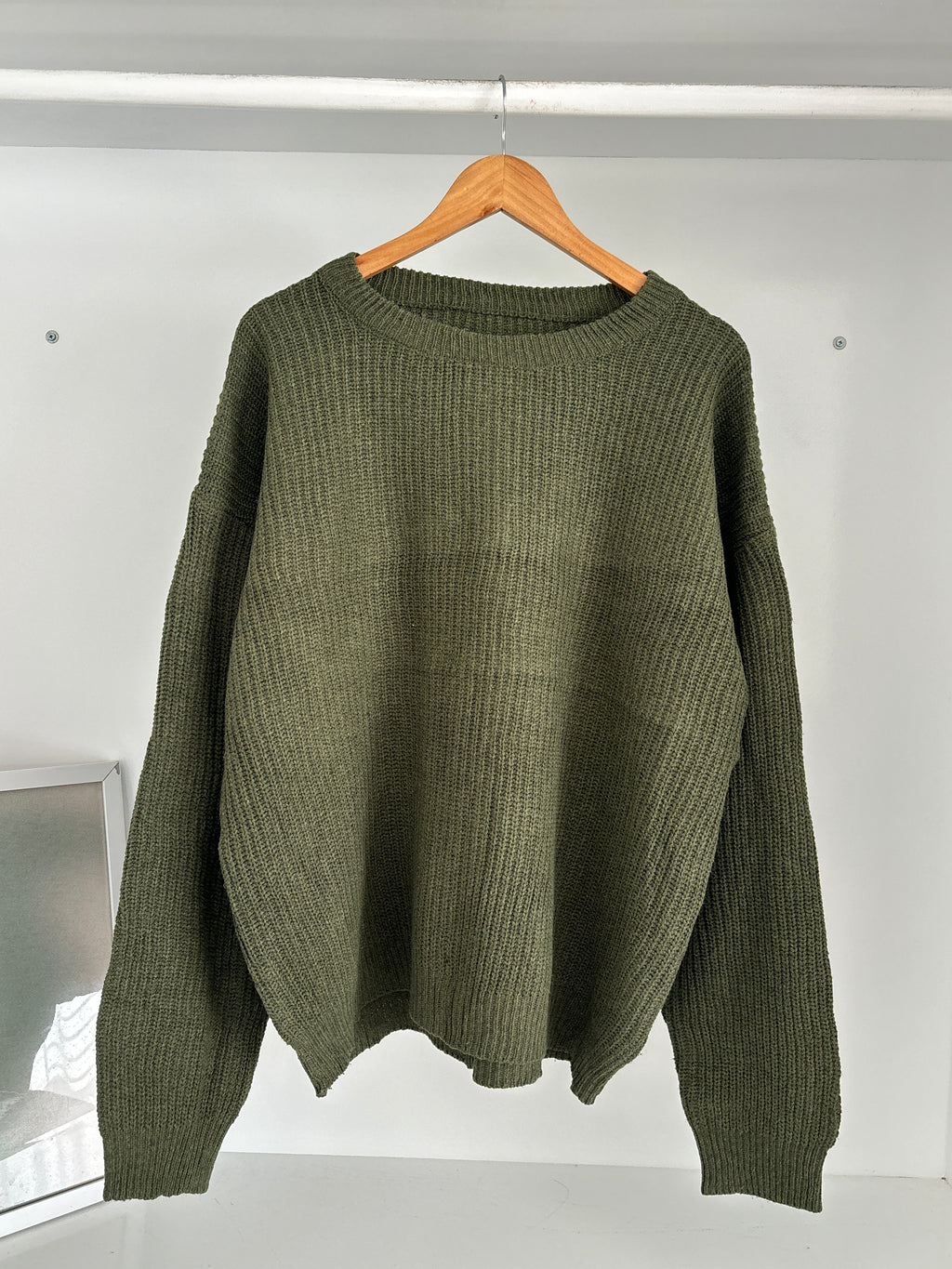 Olive green unisex Sweater