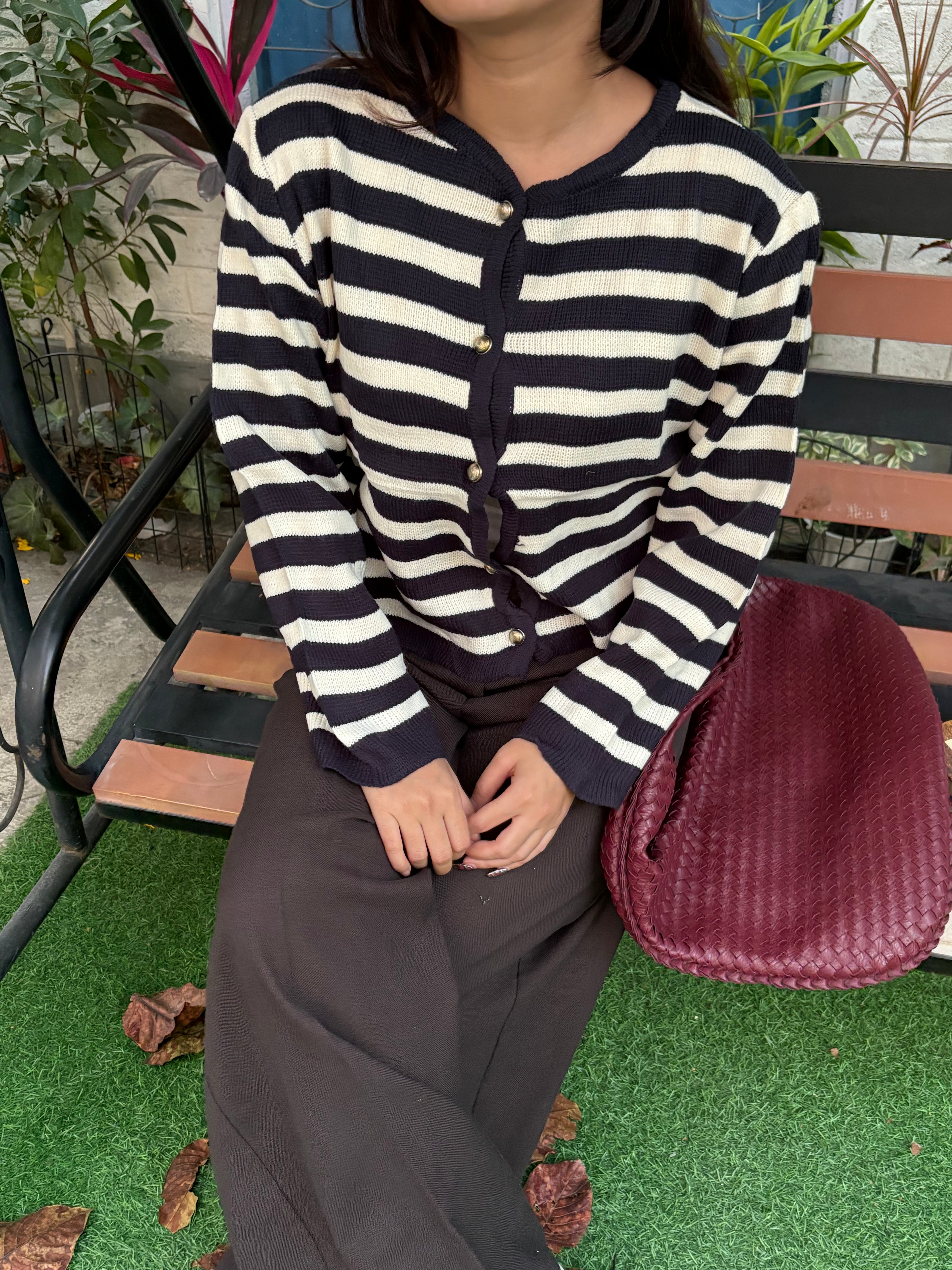 Striped cardigan