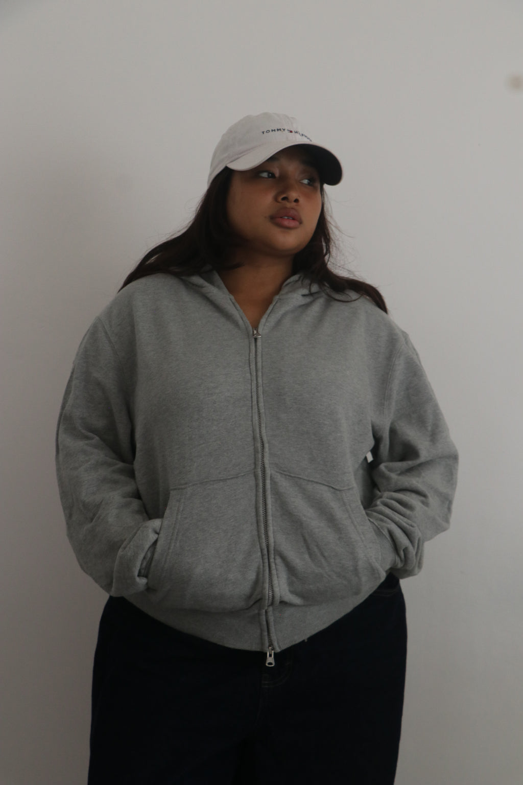 Grey zipper hoodie