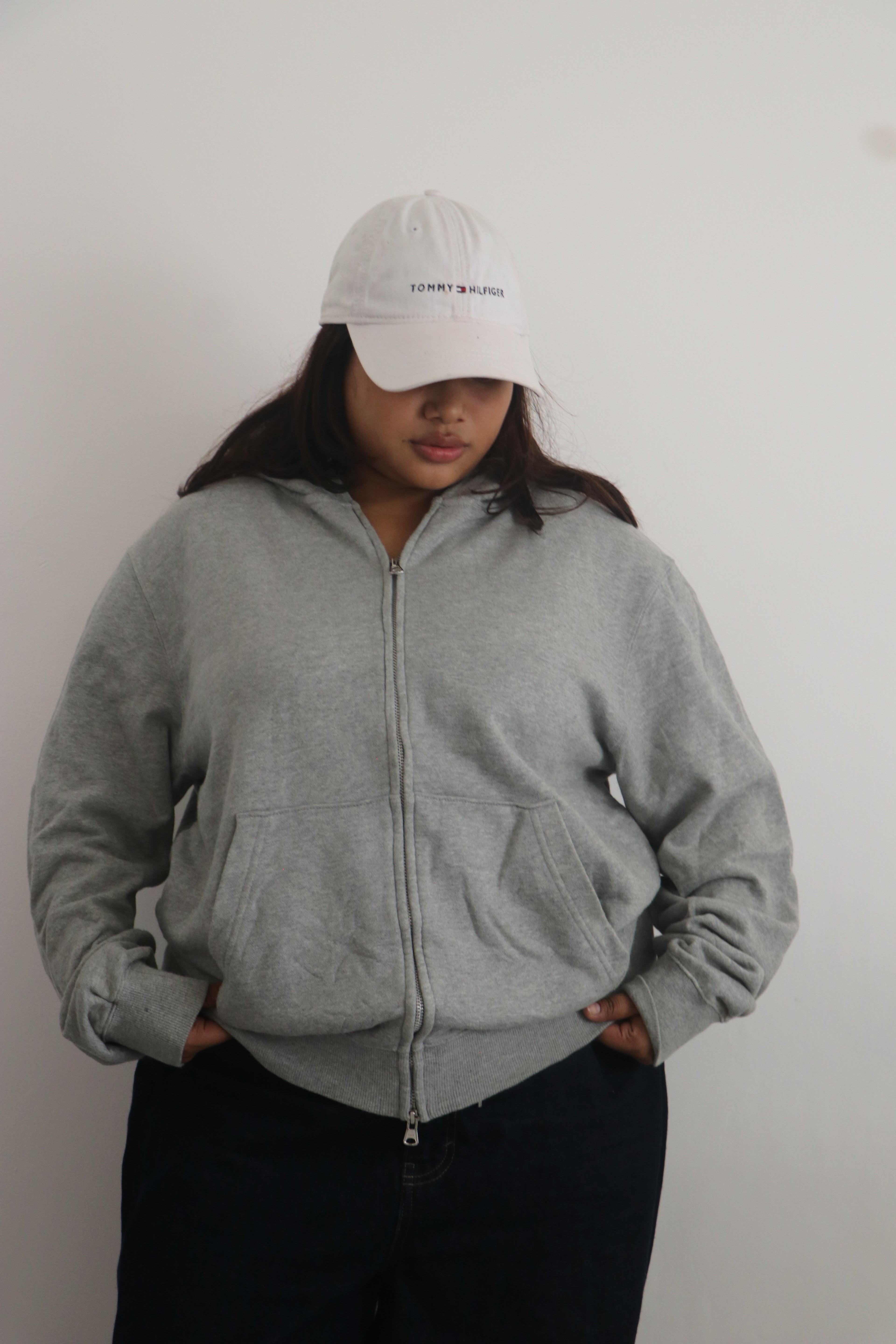 Grey zipper hoodie