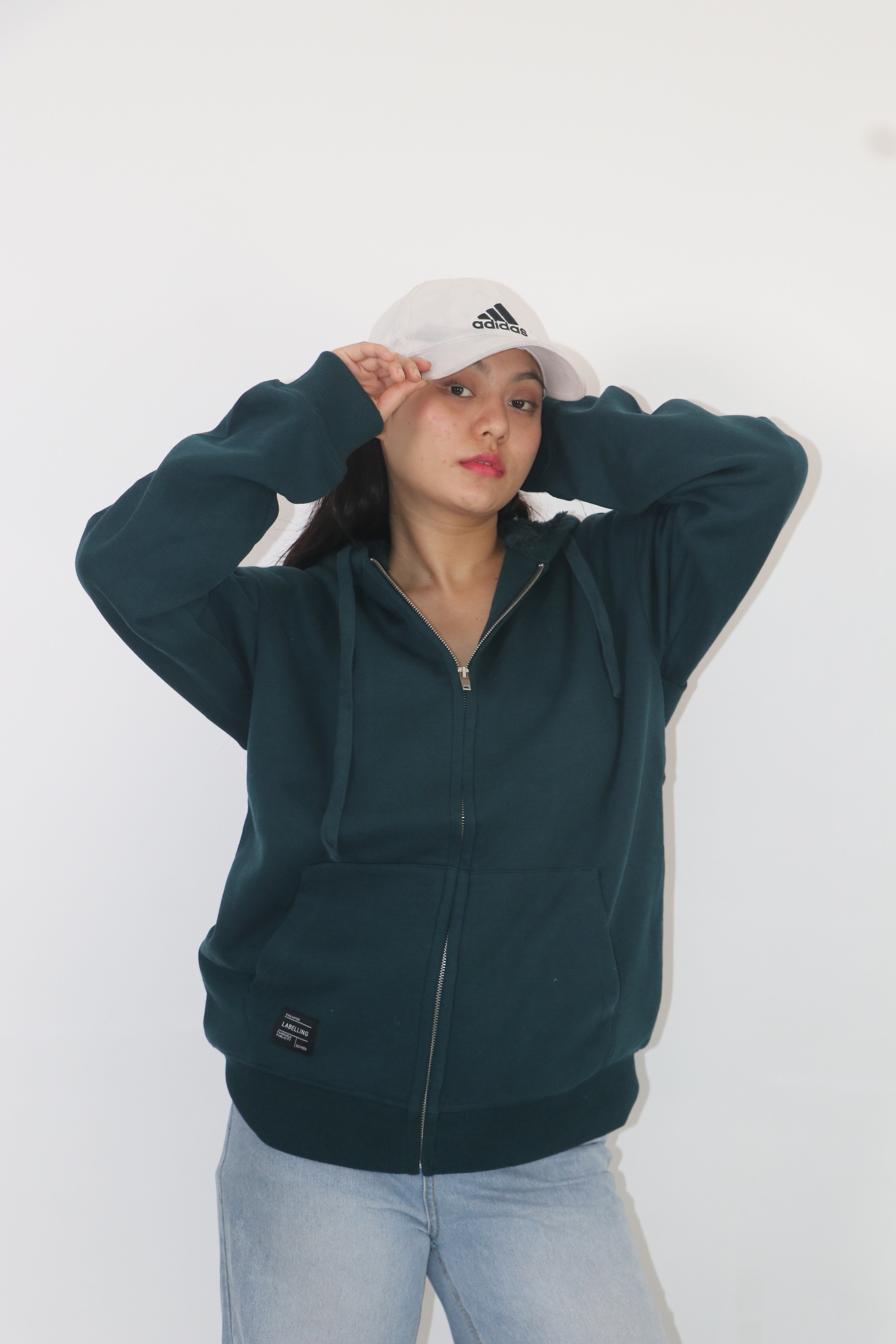Green Zipper hoodie