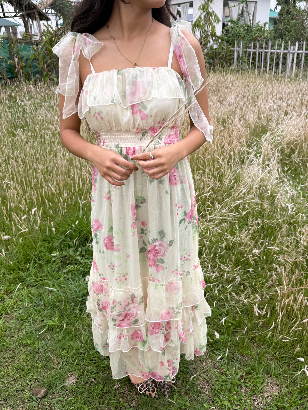 Floral chiffon dress