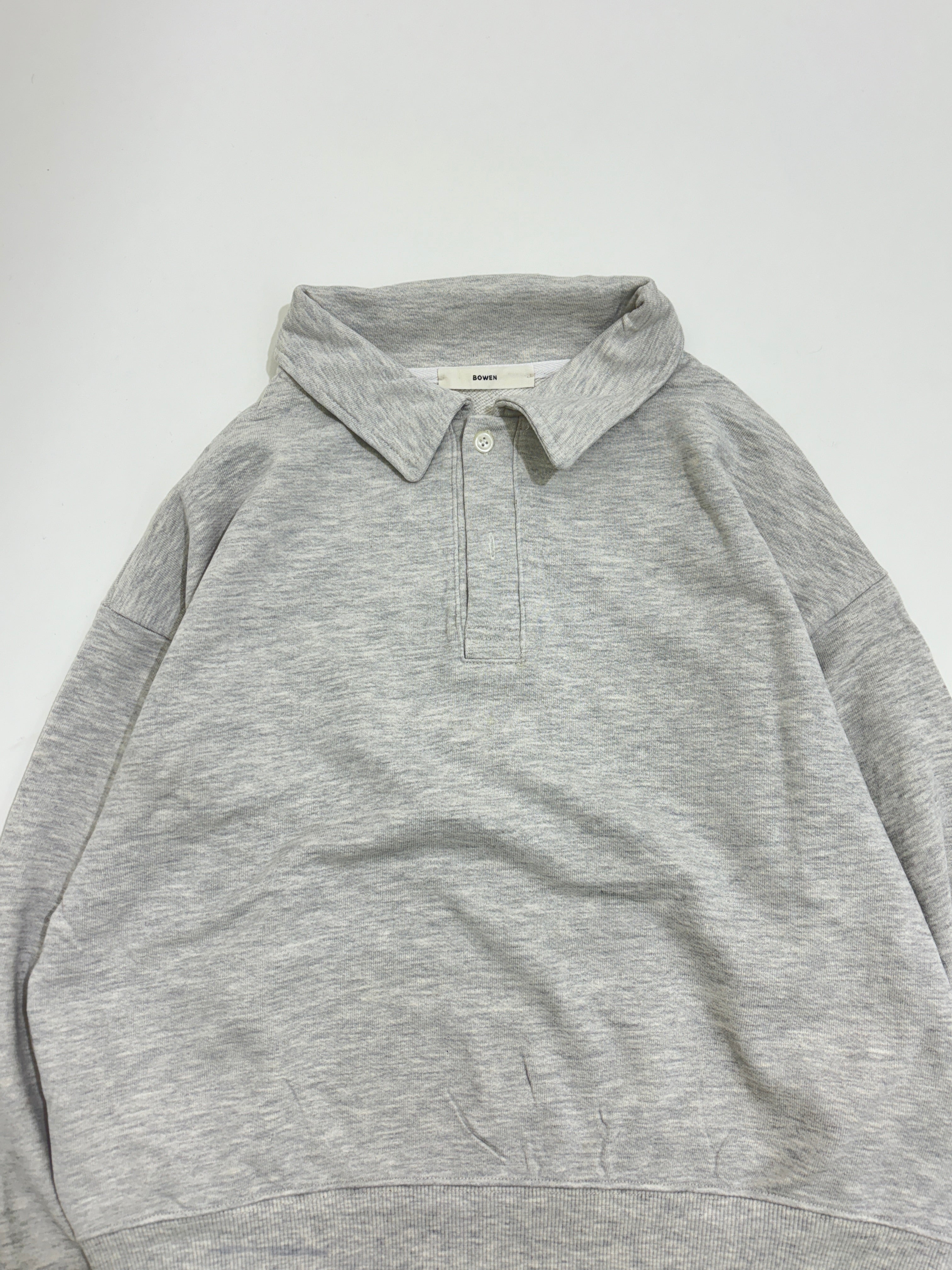 Half button sweatshirt