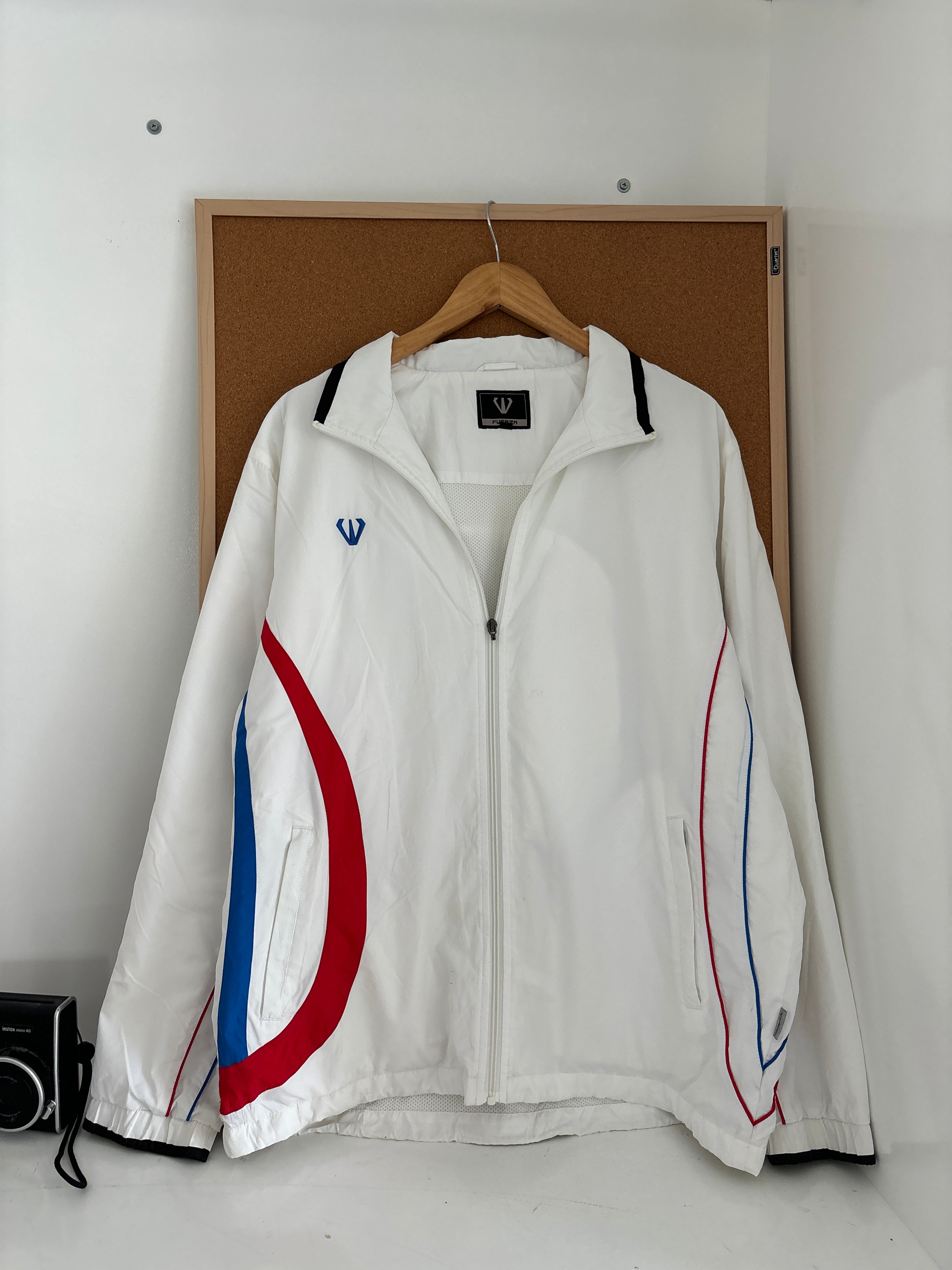 Retro streetwear-inspired tennis jacket
