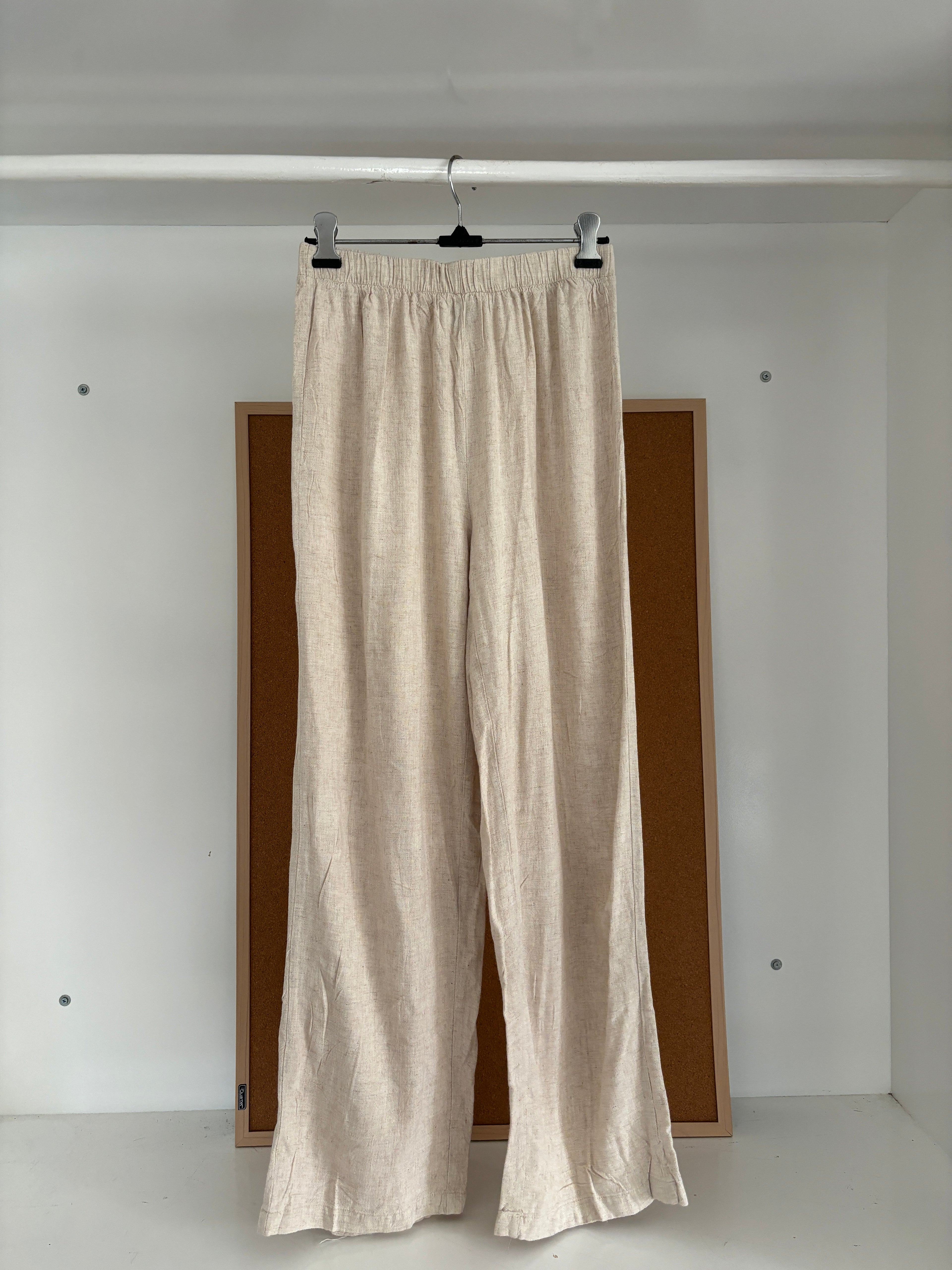 Beige linen trouser