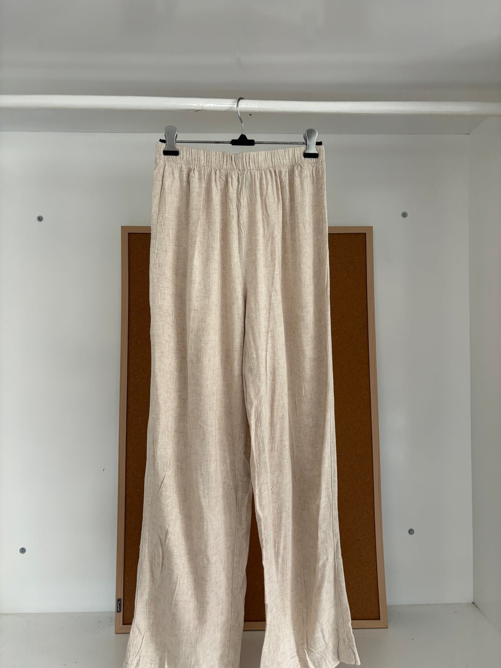 Beige linen trouser