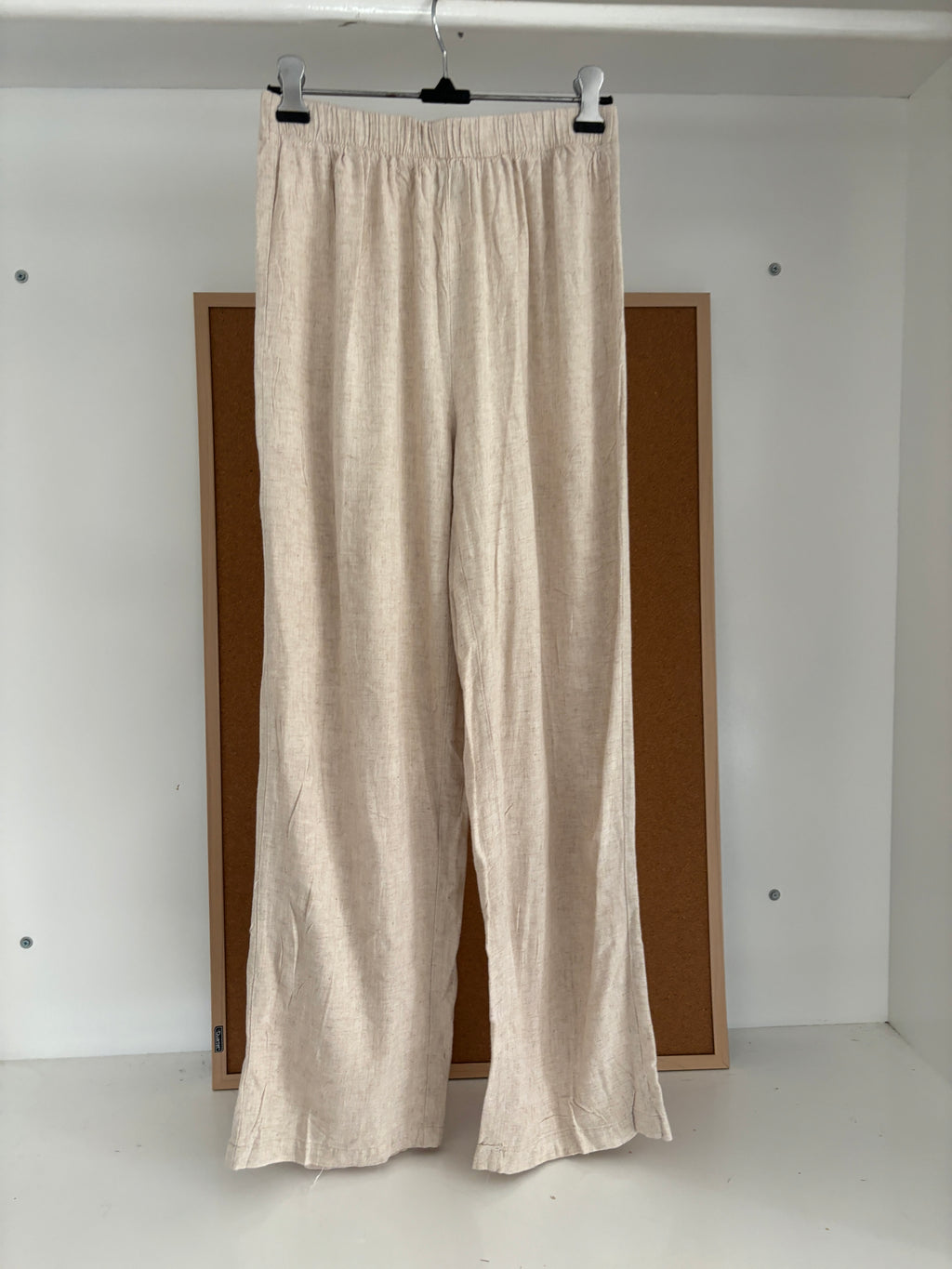 Beige linen trouser