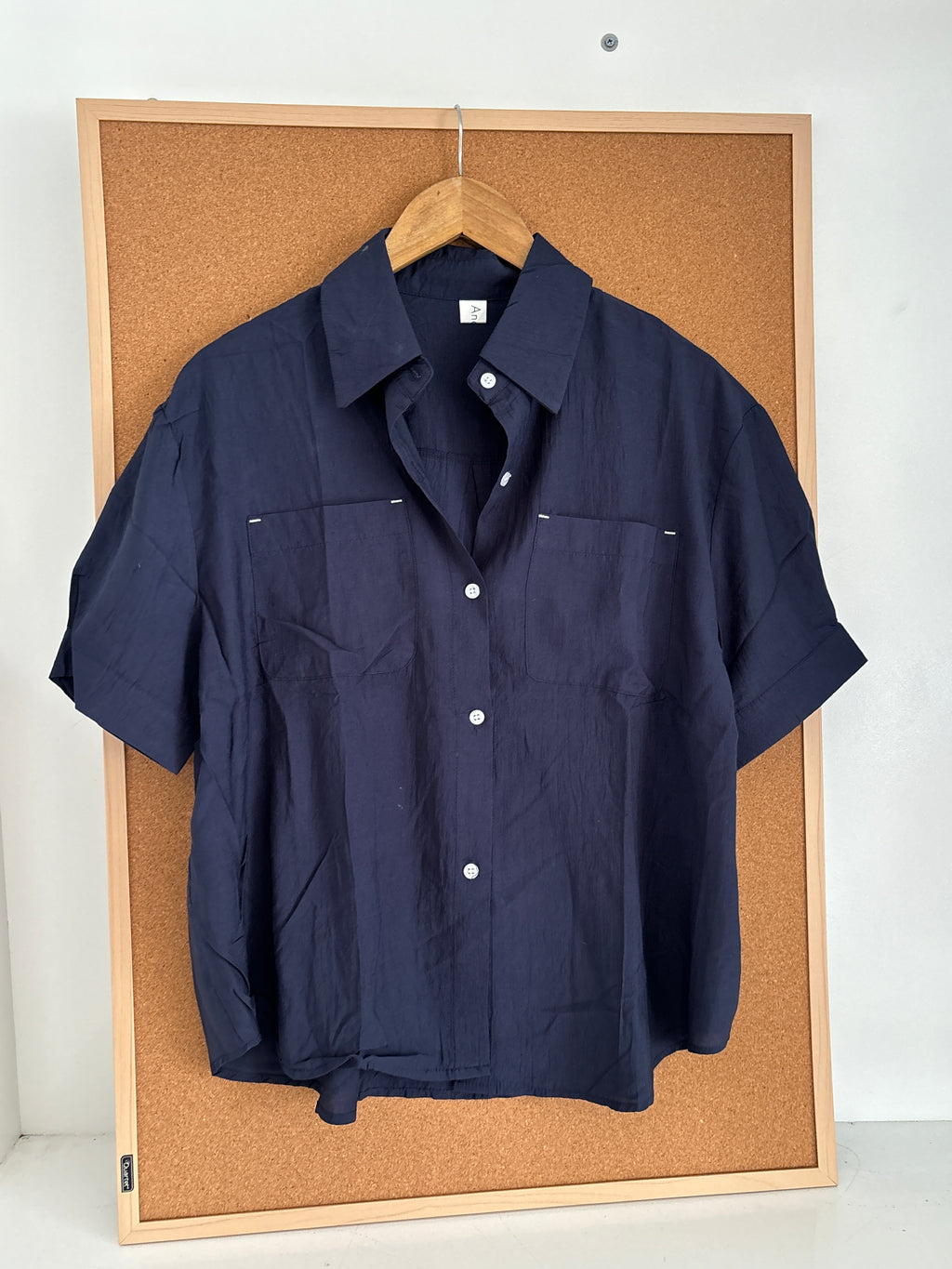 Half blue shirt