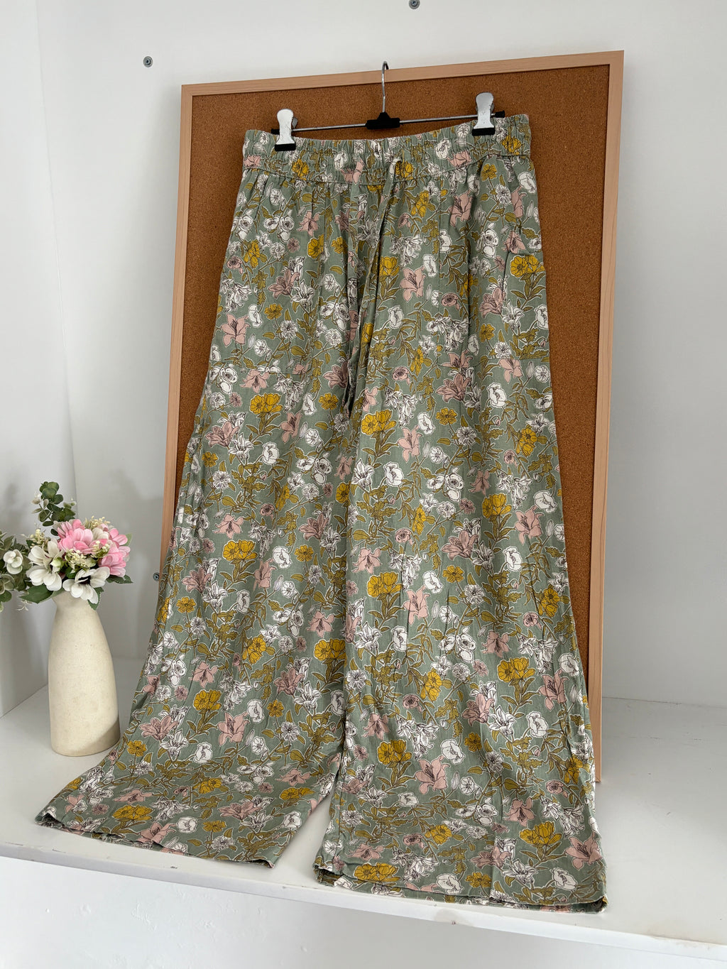 Printed Linen trousers