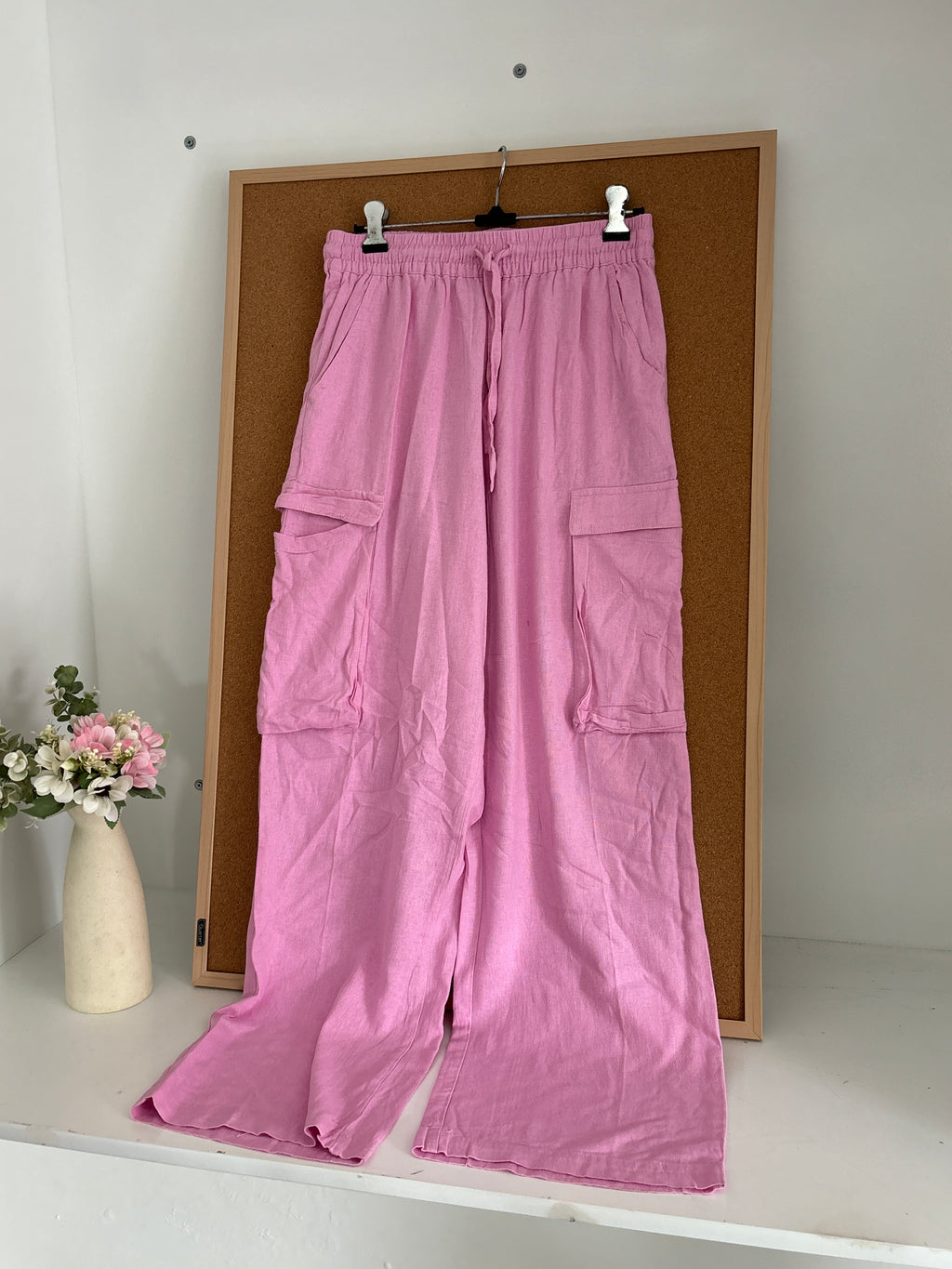 Pink linen  trousers