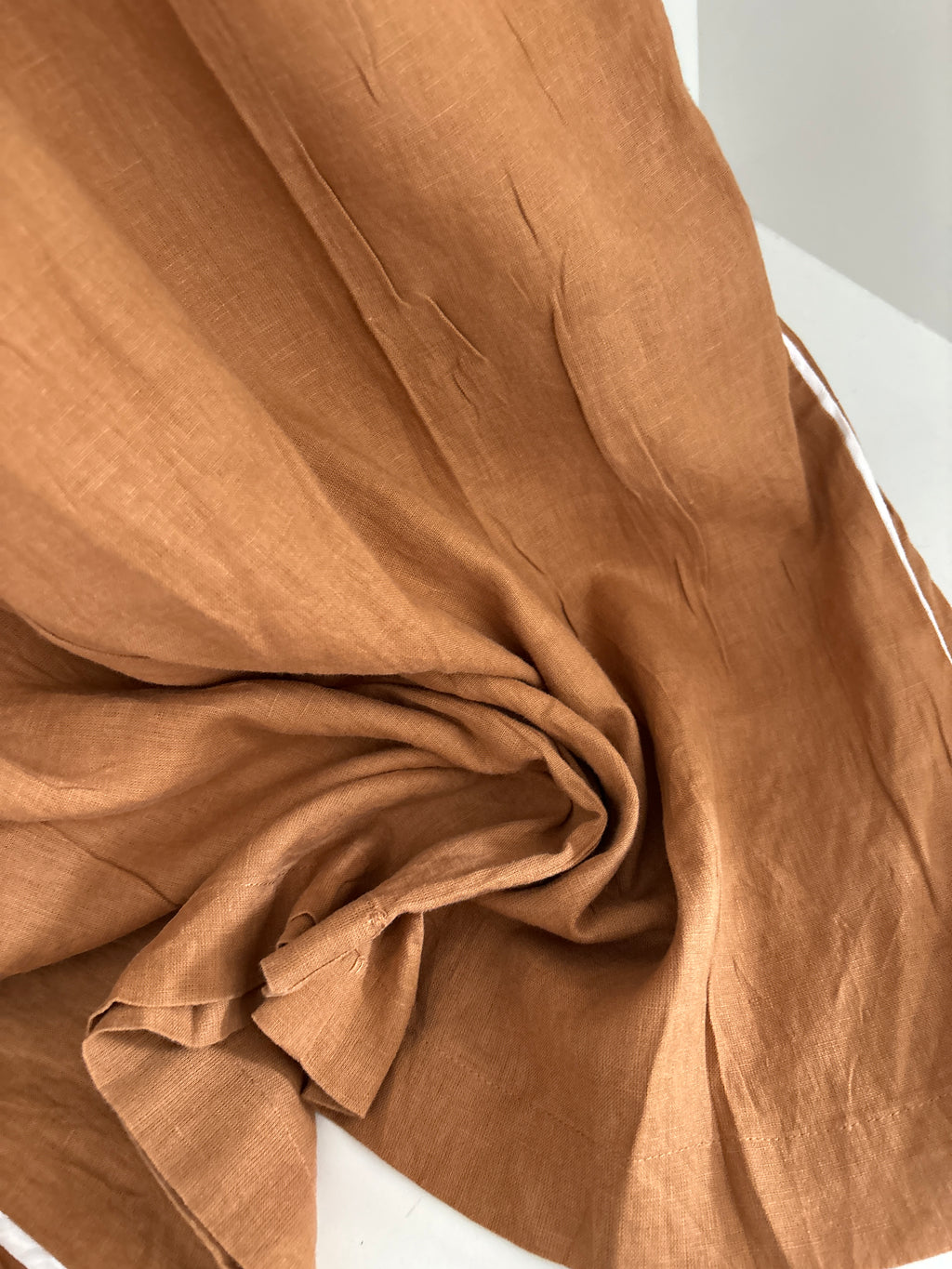 Rust brown linen