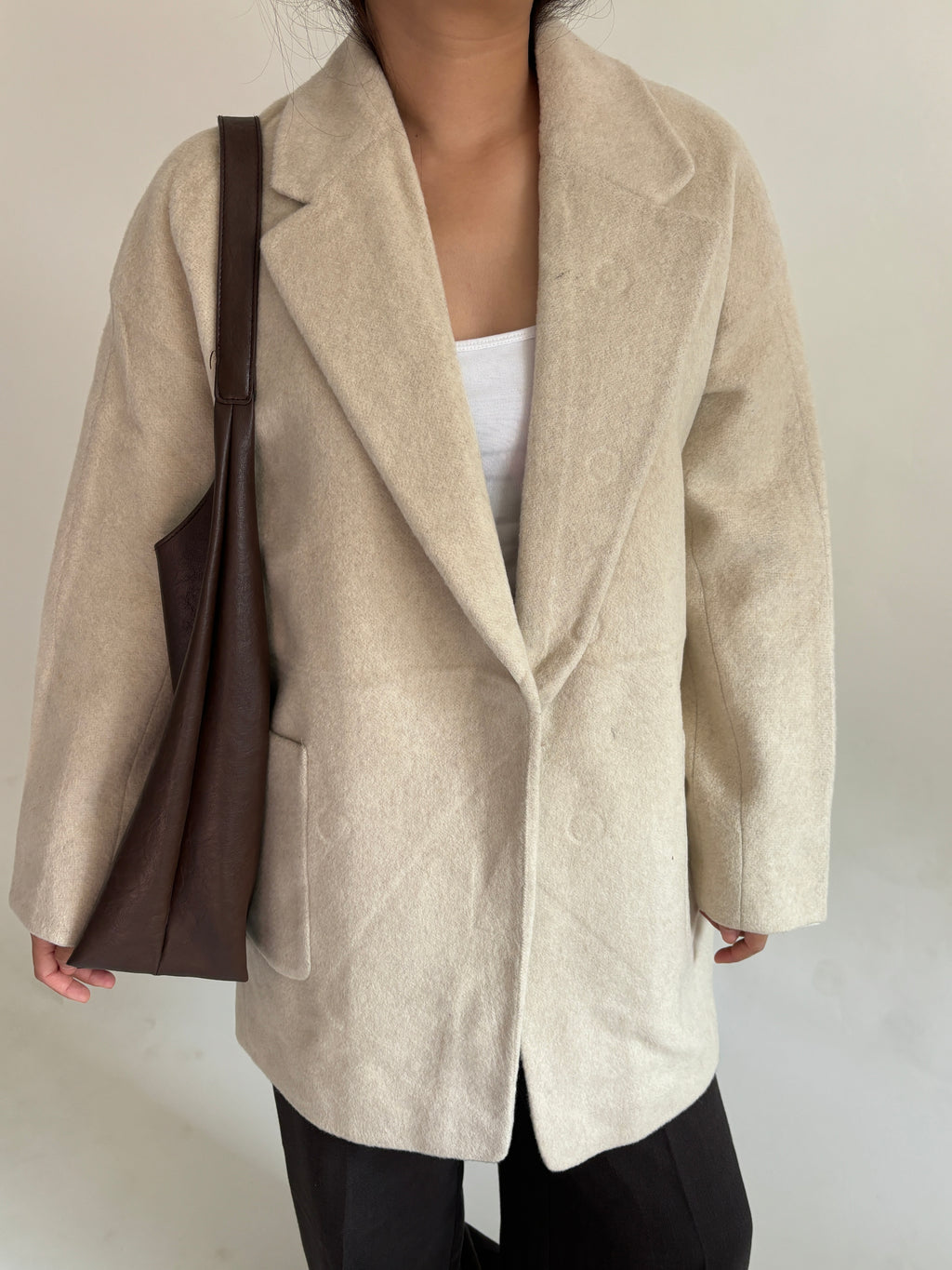 Cream long coat