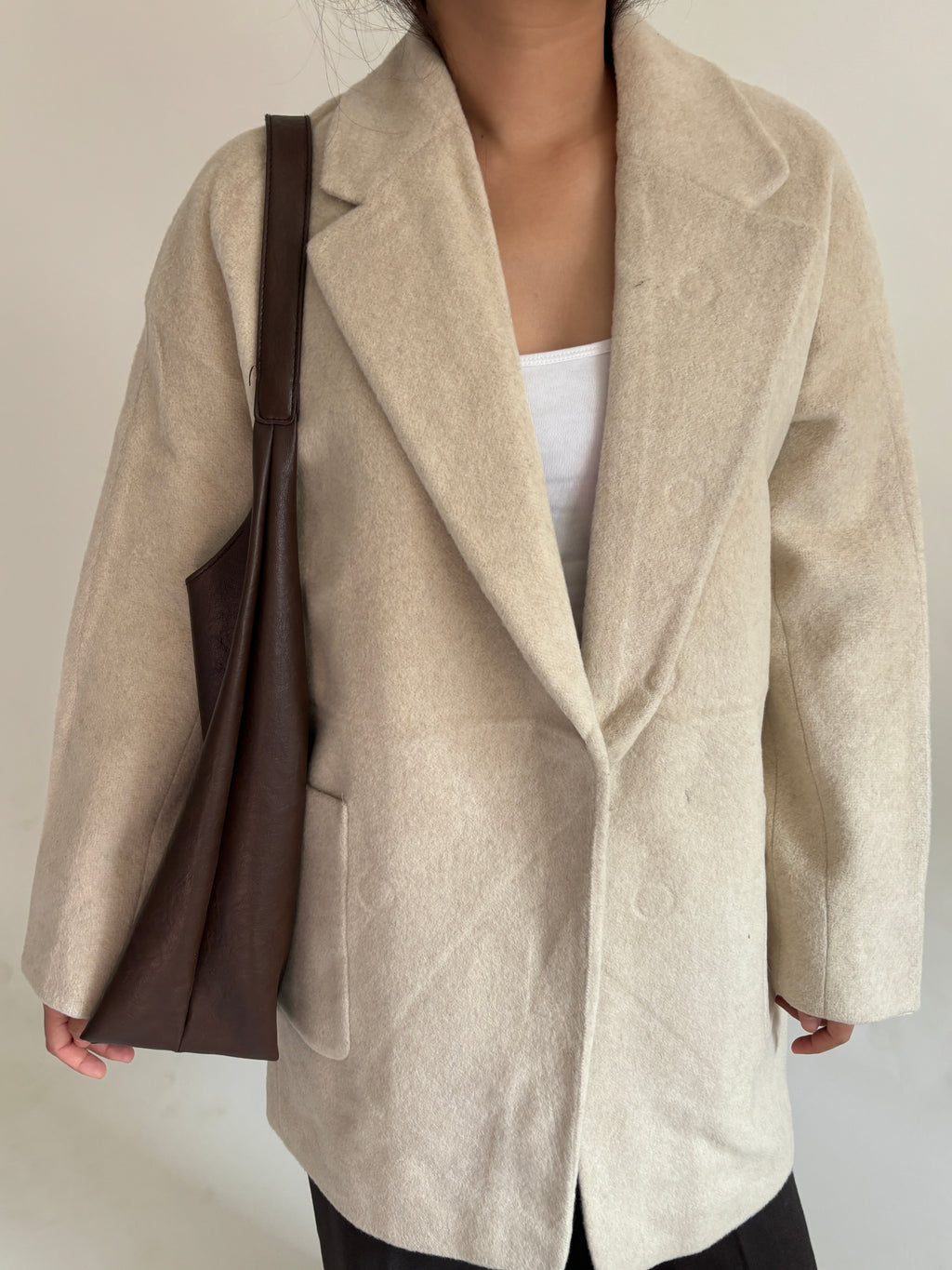 Cream long coat