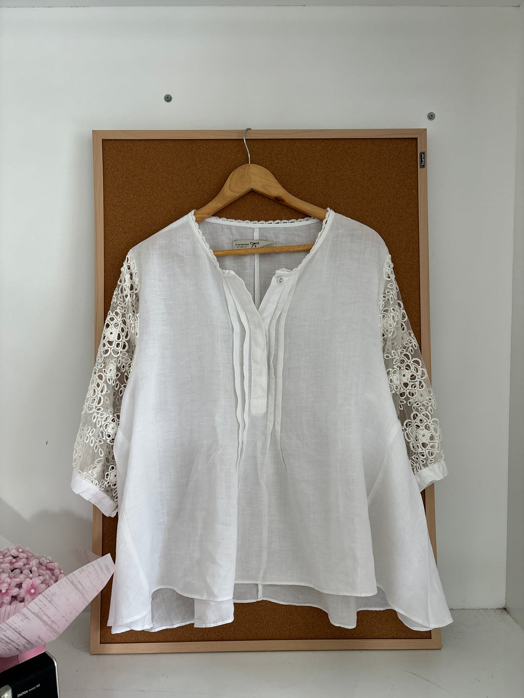 Linen white top