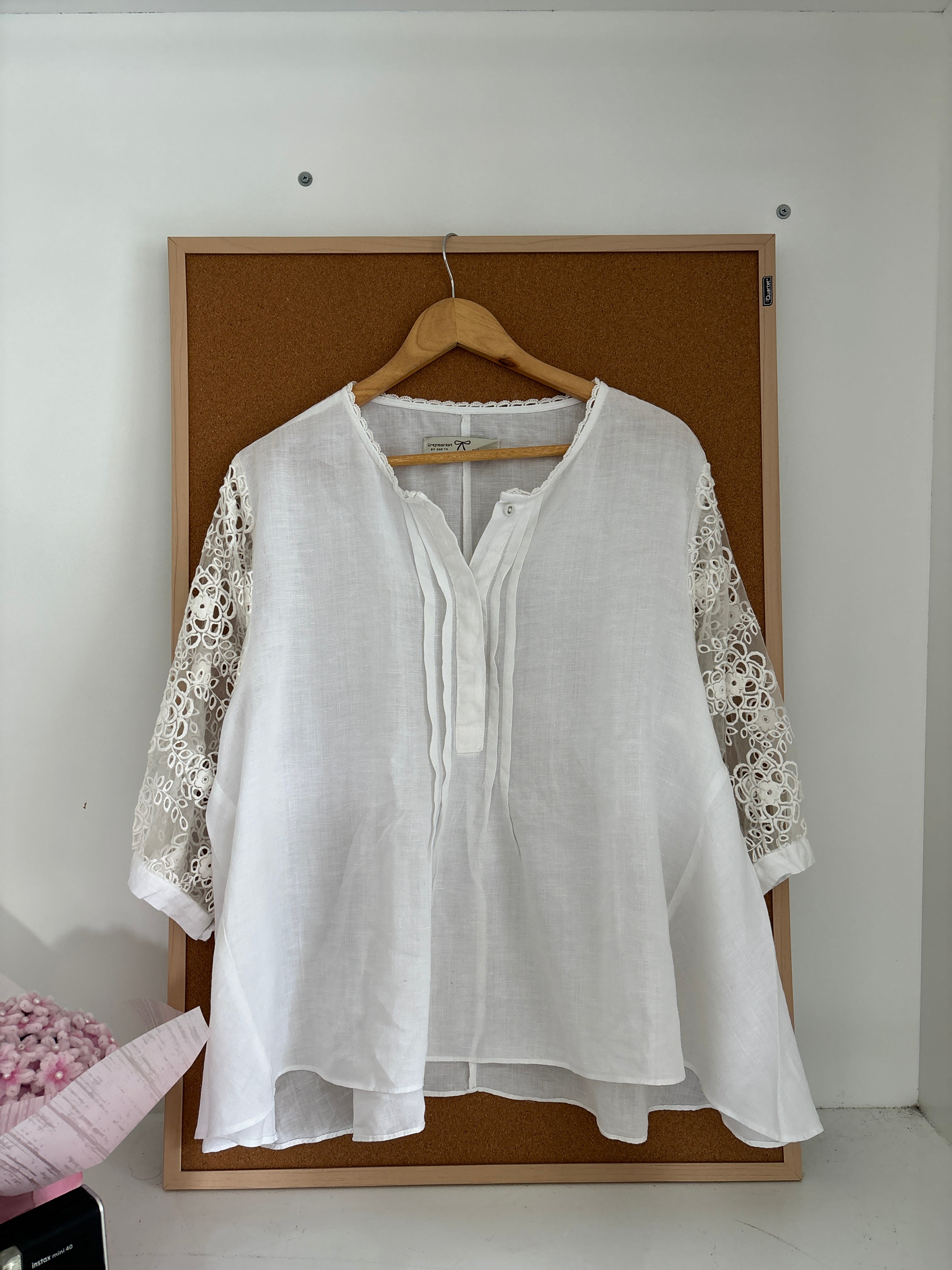 Linen white top